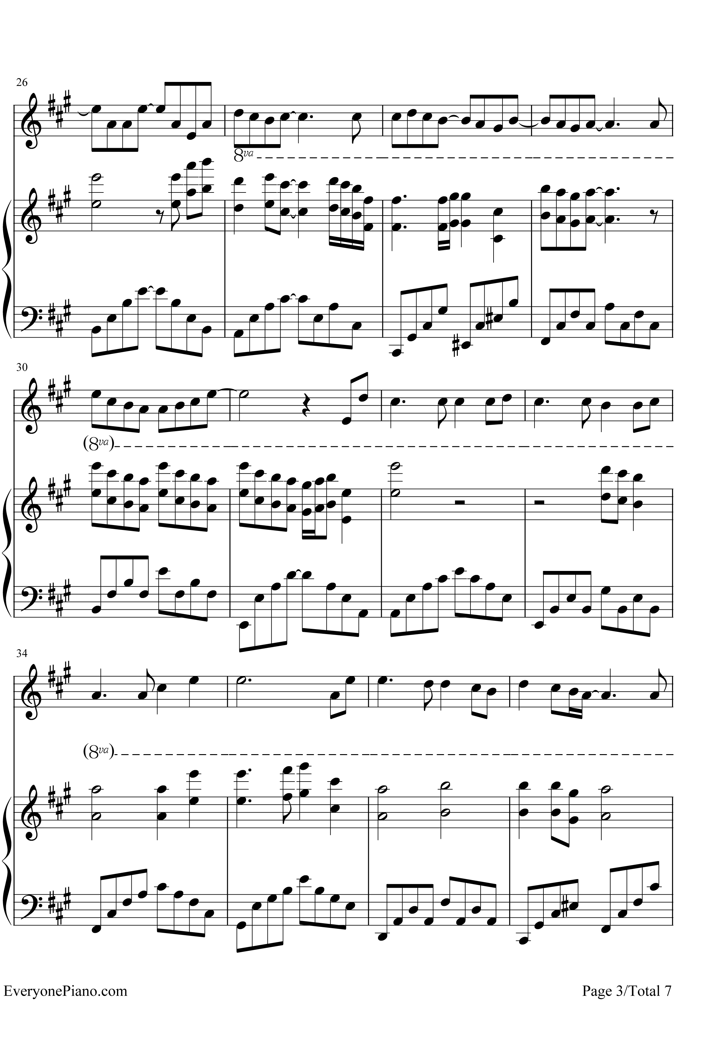 轨迹钢琴谱-周杰伦3
