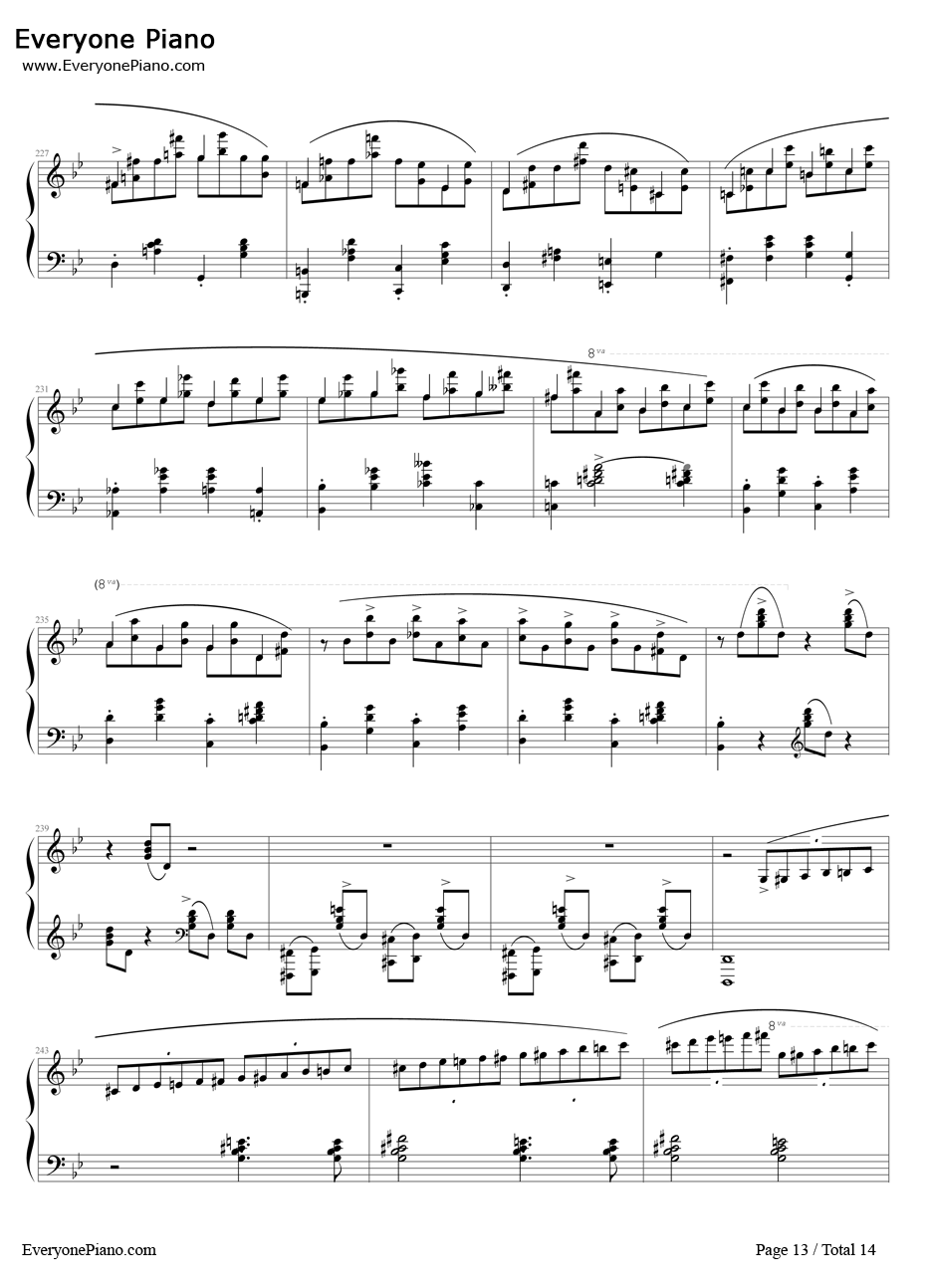 G小调第一叙事曲钢琴谱-肖邦13