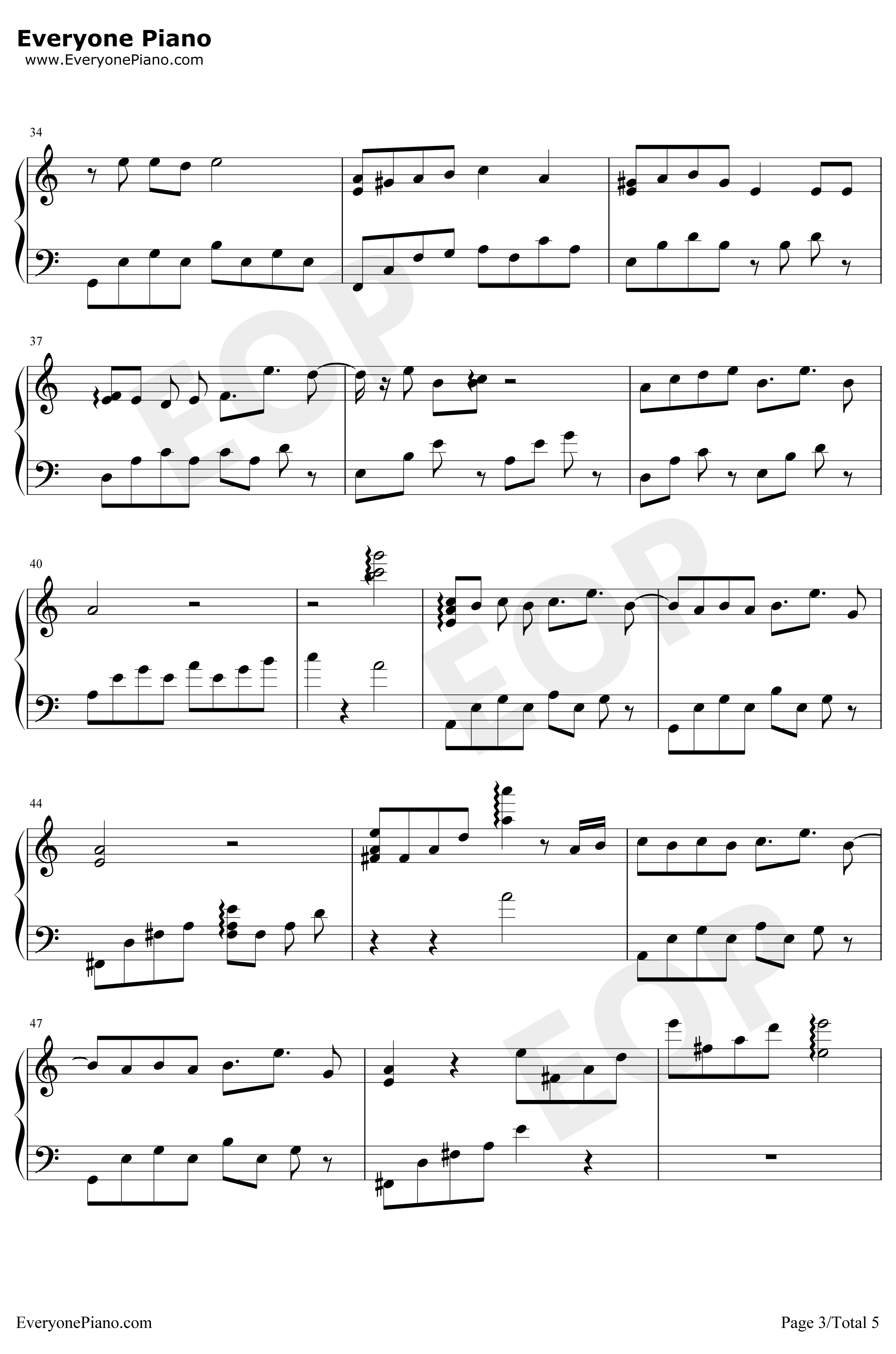 消愁钢琴谱-毛不易-C调版3