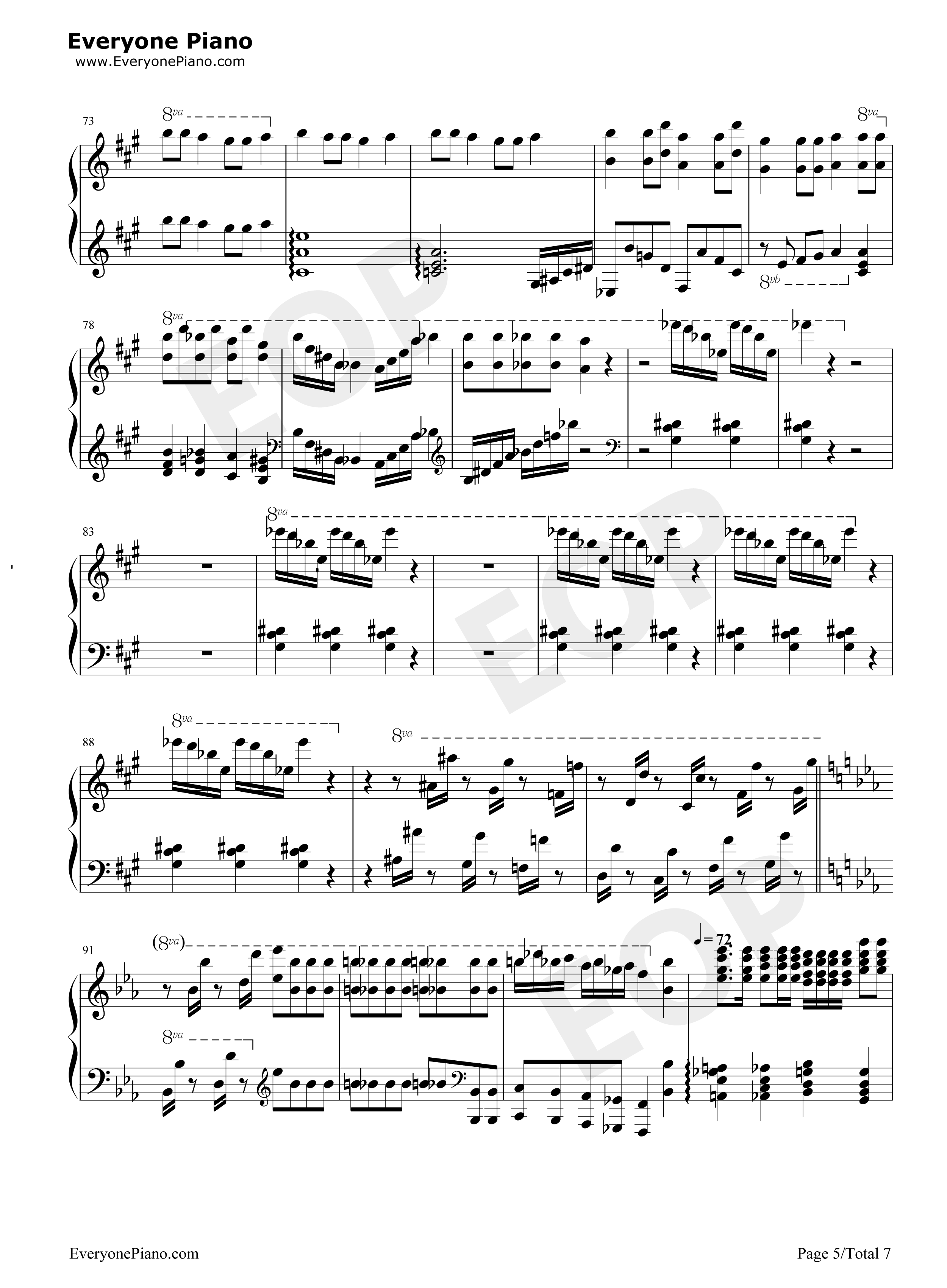 Bohemian Rhapsody钢琴谱-马克西姆5