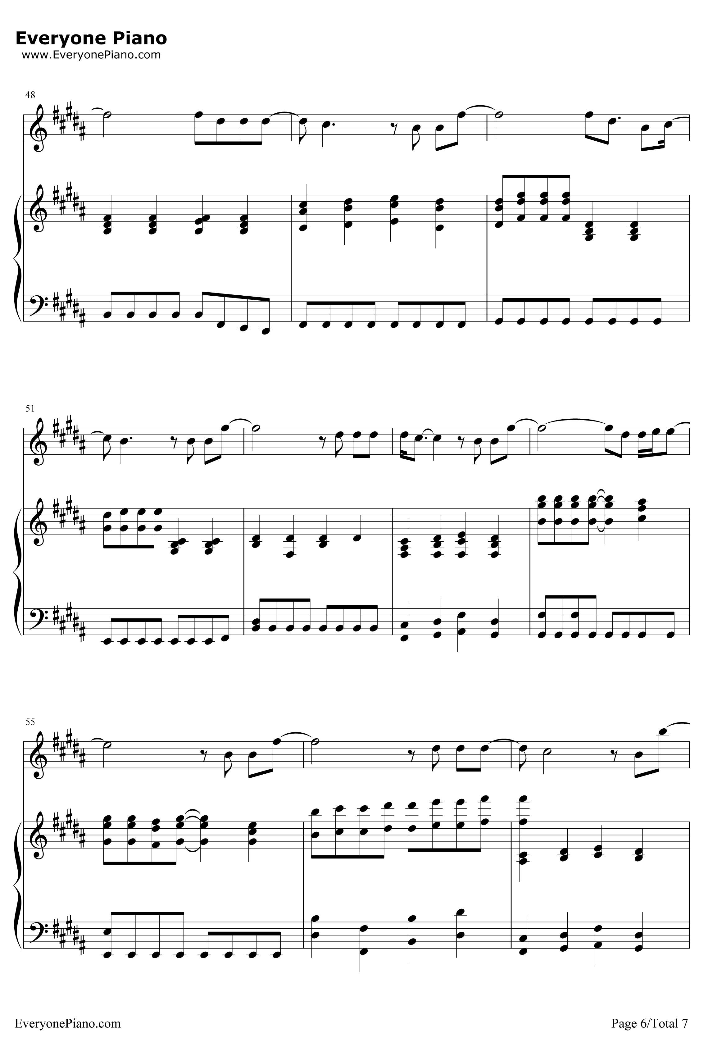 Try钢琴谱-AsherBook-名扬四海插曲6