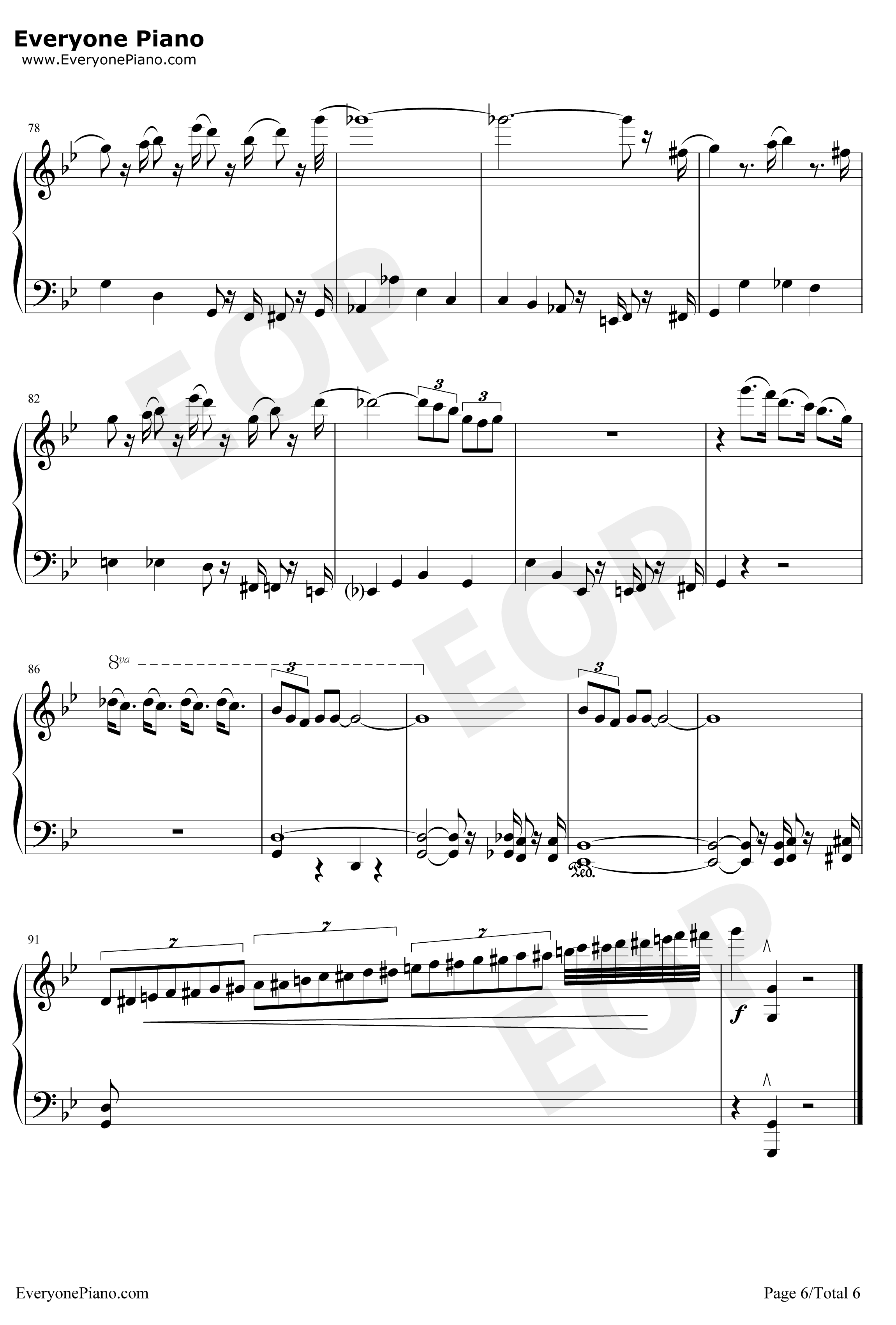 The Pink Panther Theme钢琴谱-HenryMancini-粉红豹主题曲6
