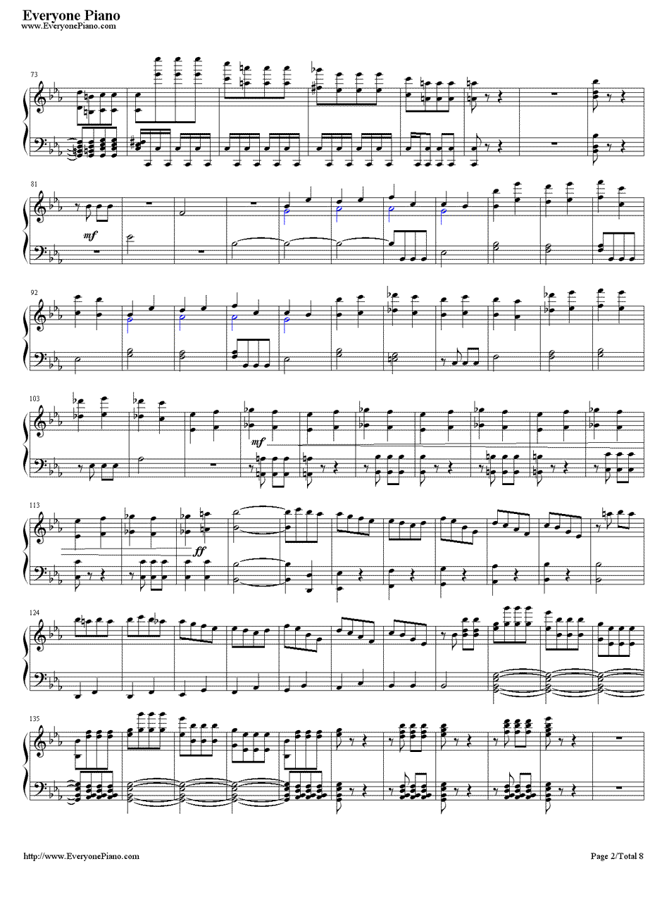 命运交响曲第一乐章钢琴谱-贝多芬2
