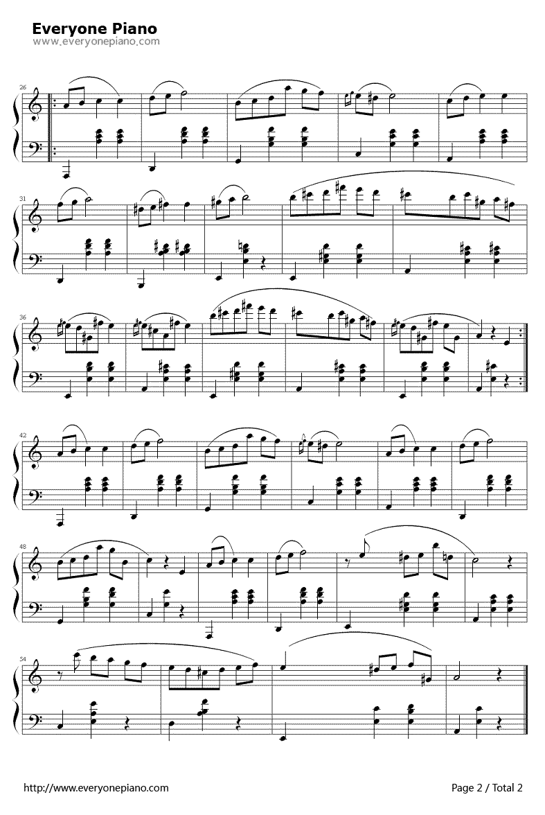圆舞曲钢琴谱-肖邦Chopin-Waltz2