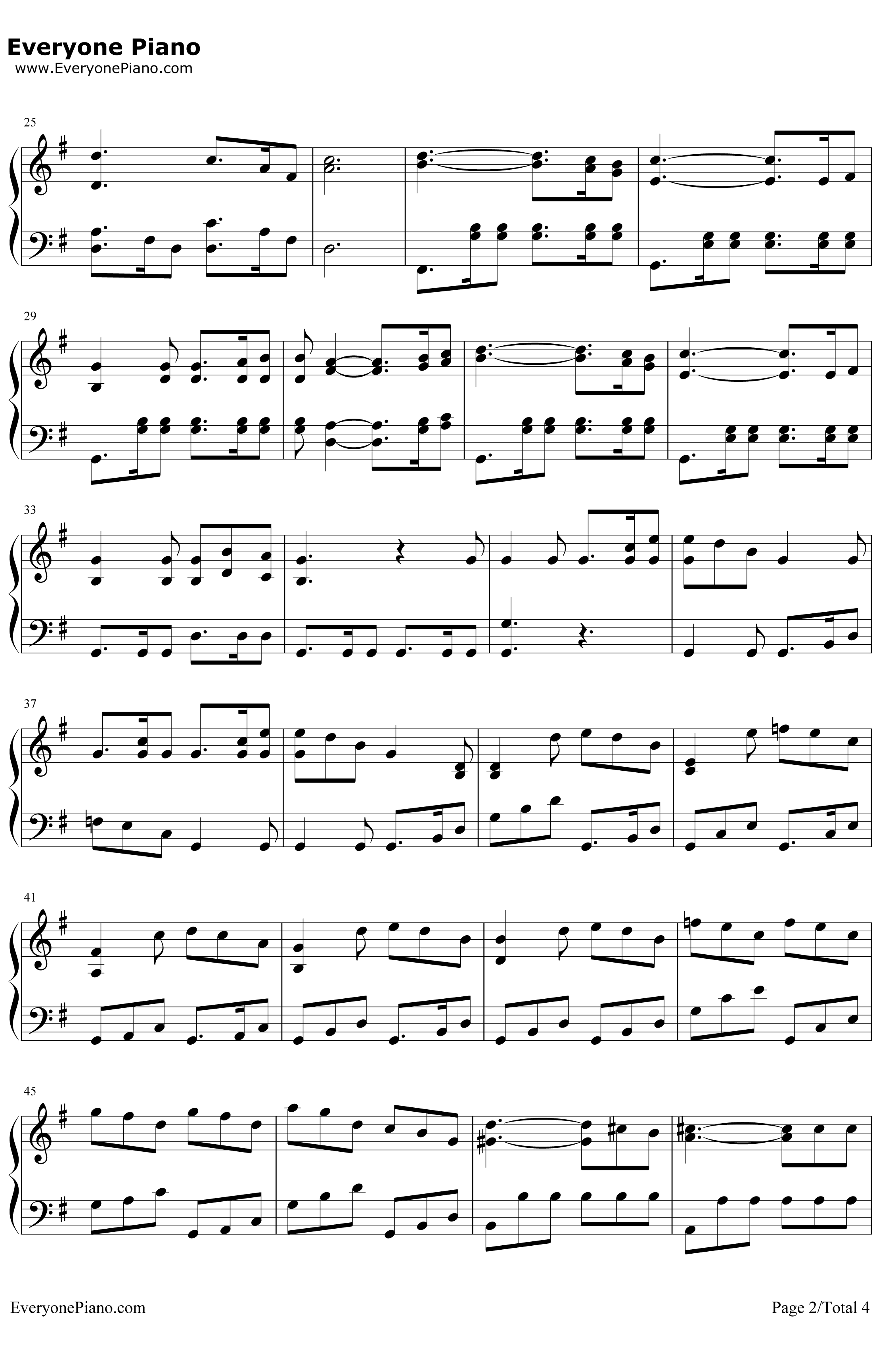 贝多芬第七号交响曲第一乐章钢琴谱-贝多芬2