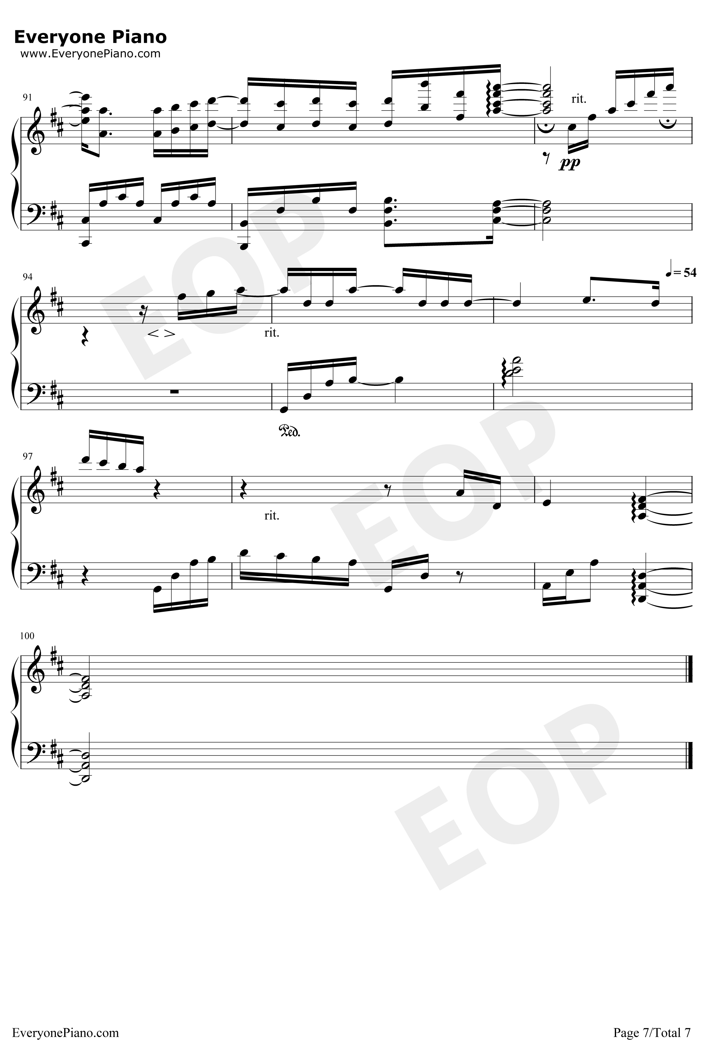 第一次钢琴谱-光良-钢琴独奏版7