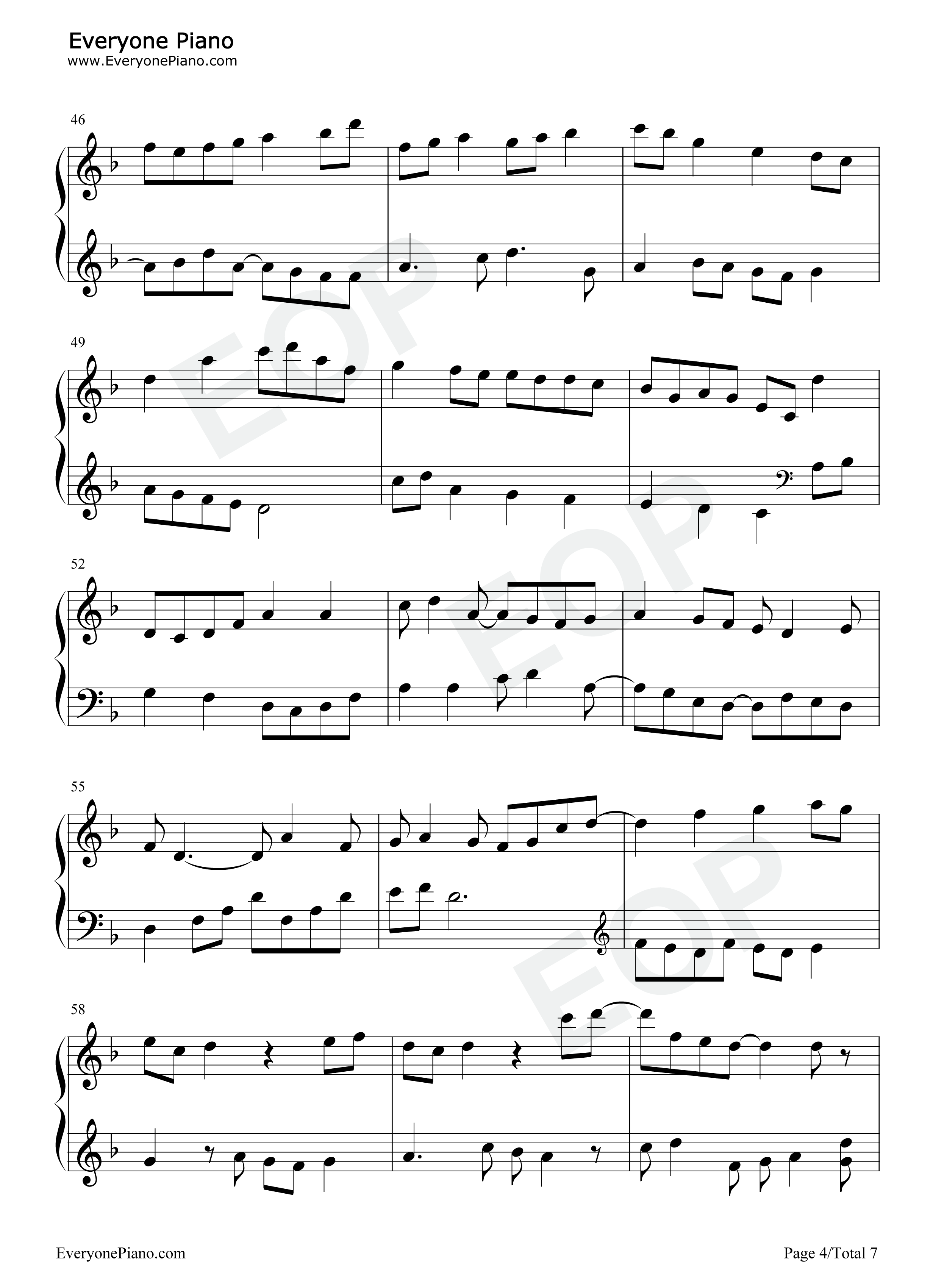 中世纪民谣钢琴谱-IDW哒4