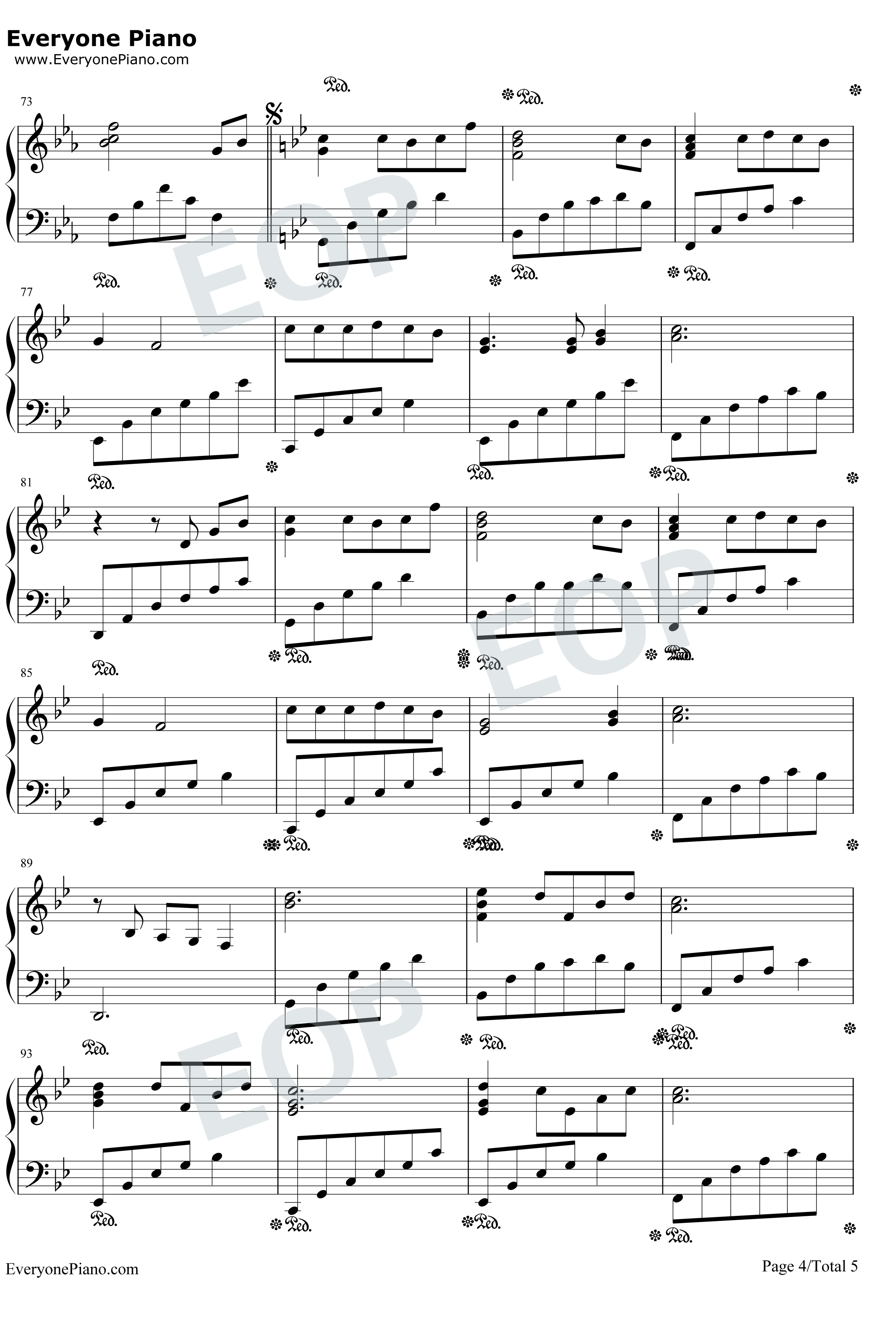 Arrietty's Song钢琴谱-塞西尔·科贝尔セシルコルベル宫崎骏-借东西的小人阿莉埃蒂-宫崎骏动画4