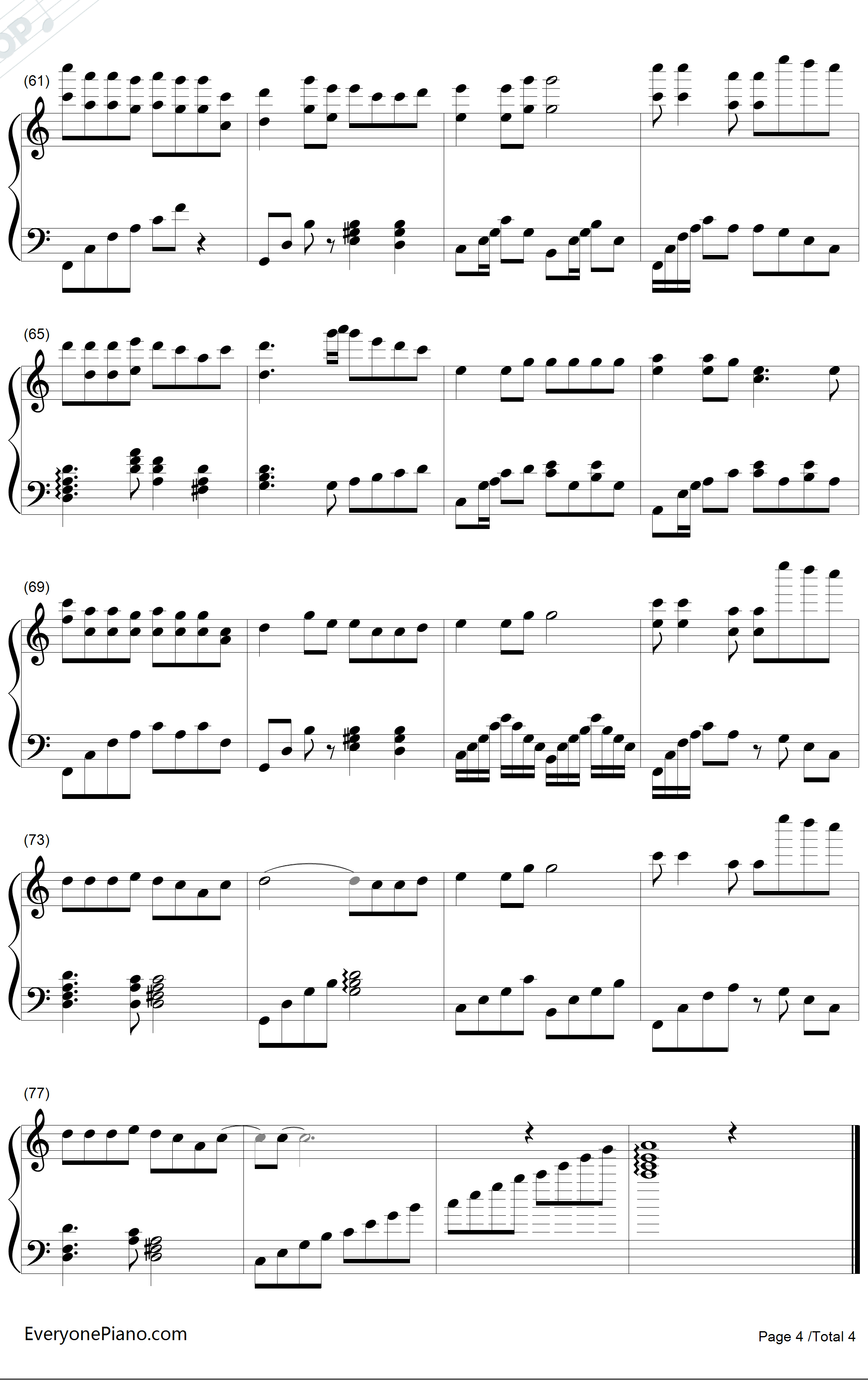 白狐钢琴谱-陈瑞-完美版4