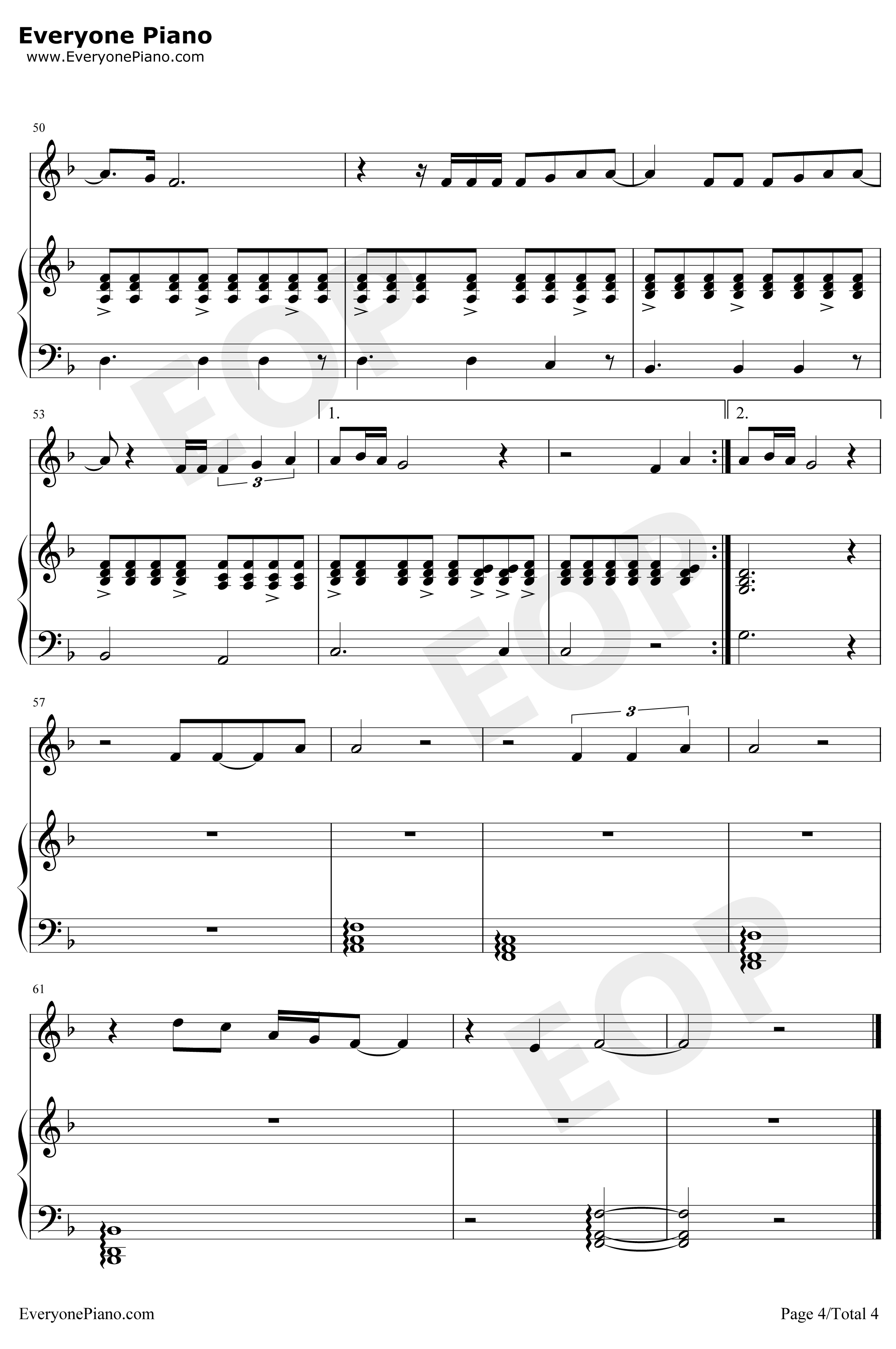 Is That Alright钢琴谱-LadyGaga-一个明星的诞生OST4