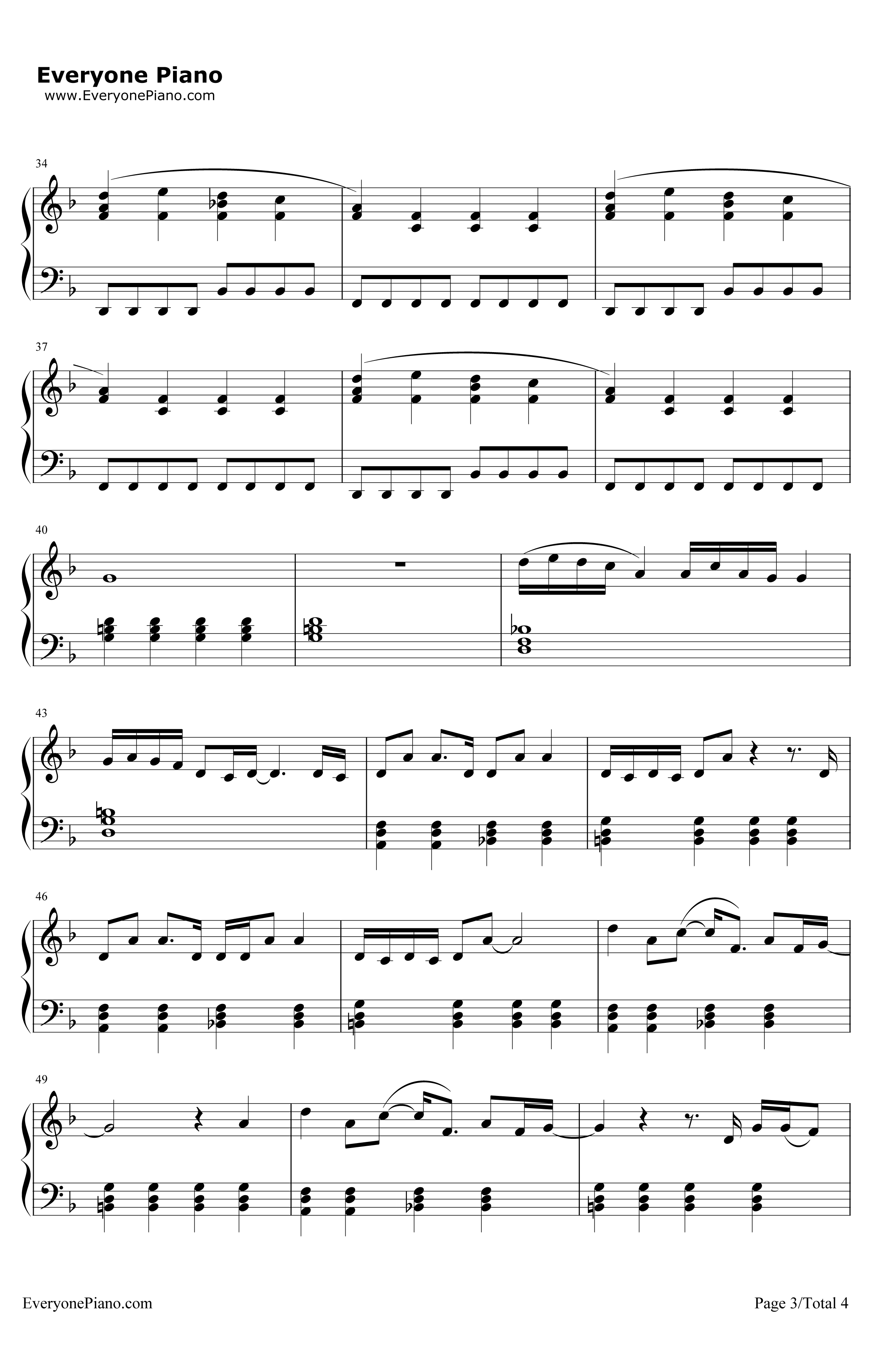 HandsofLove钢琴谱-MileyCyrus3