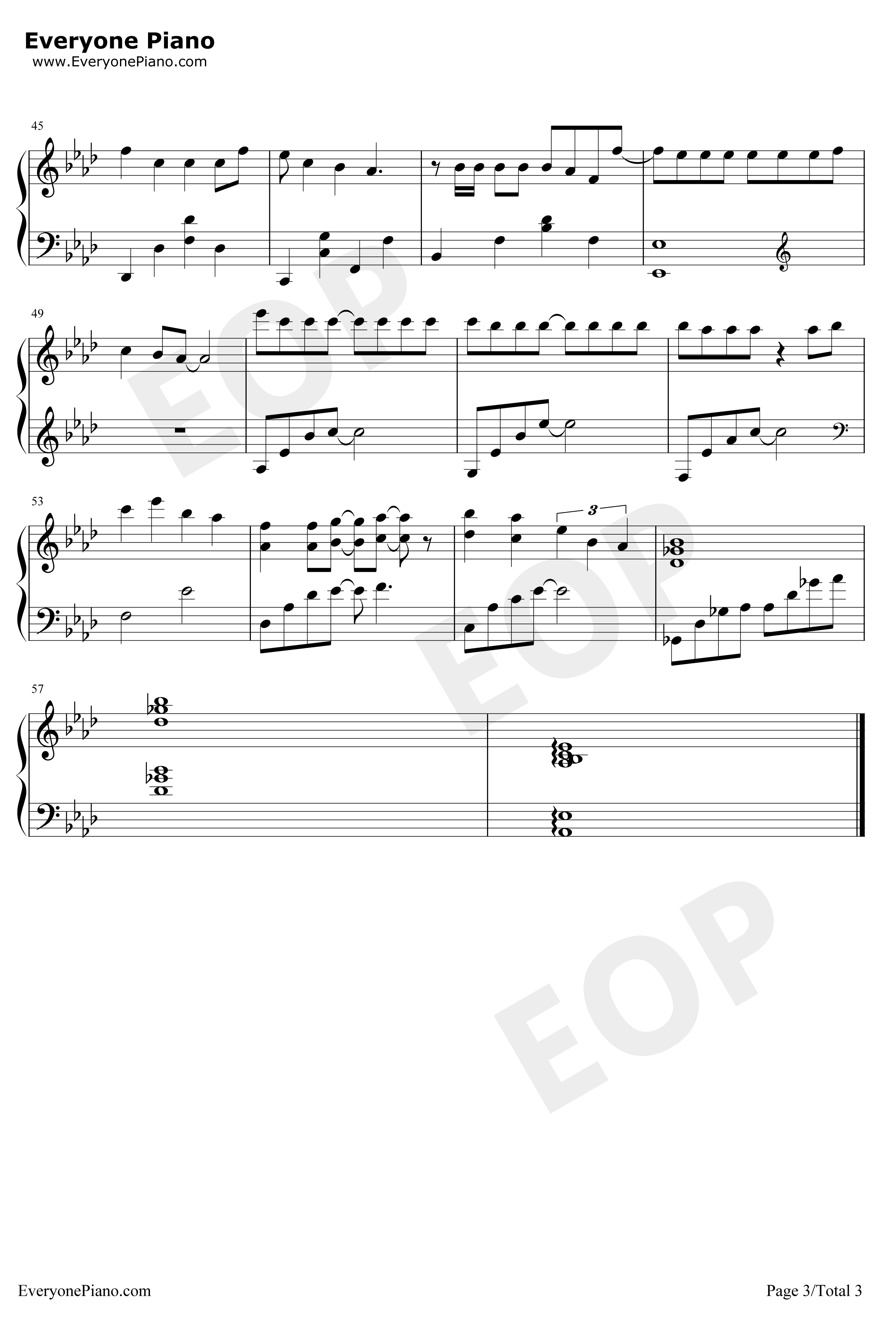 练习钢琴谱-刘德华3
