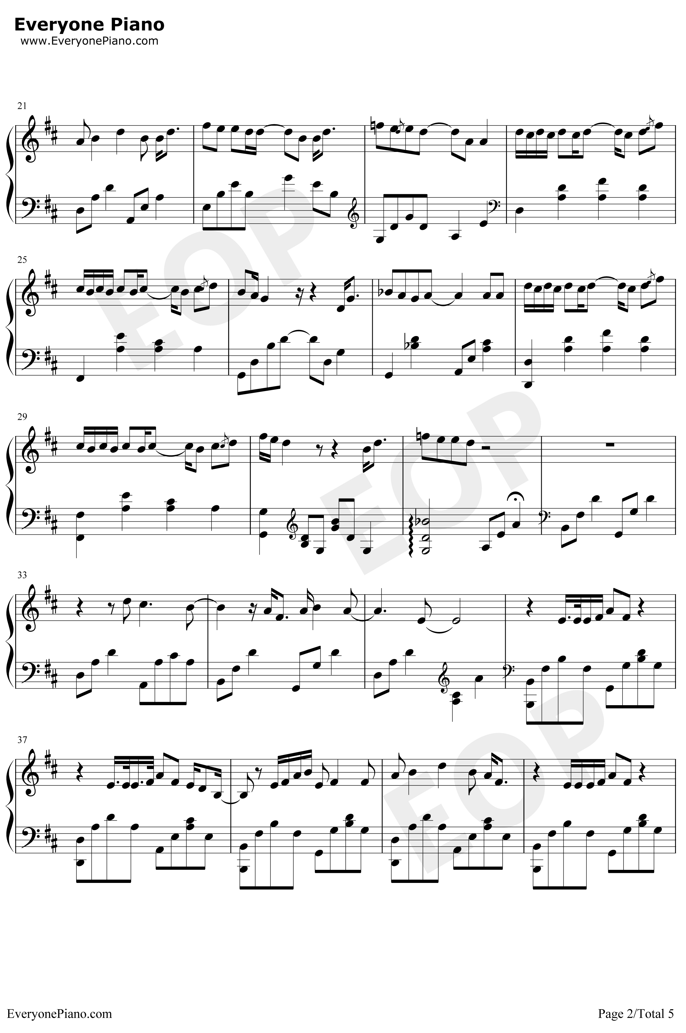 燕窝钢琴谱-苏打绿2