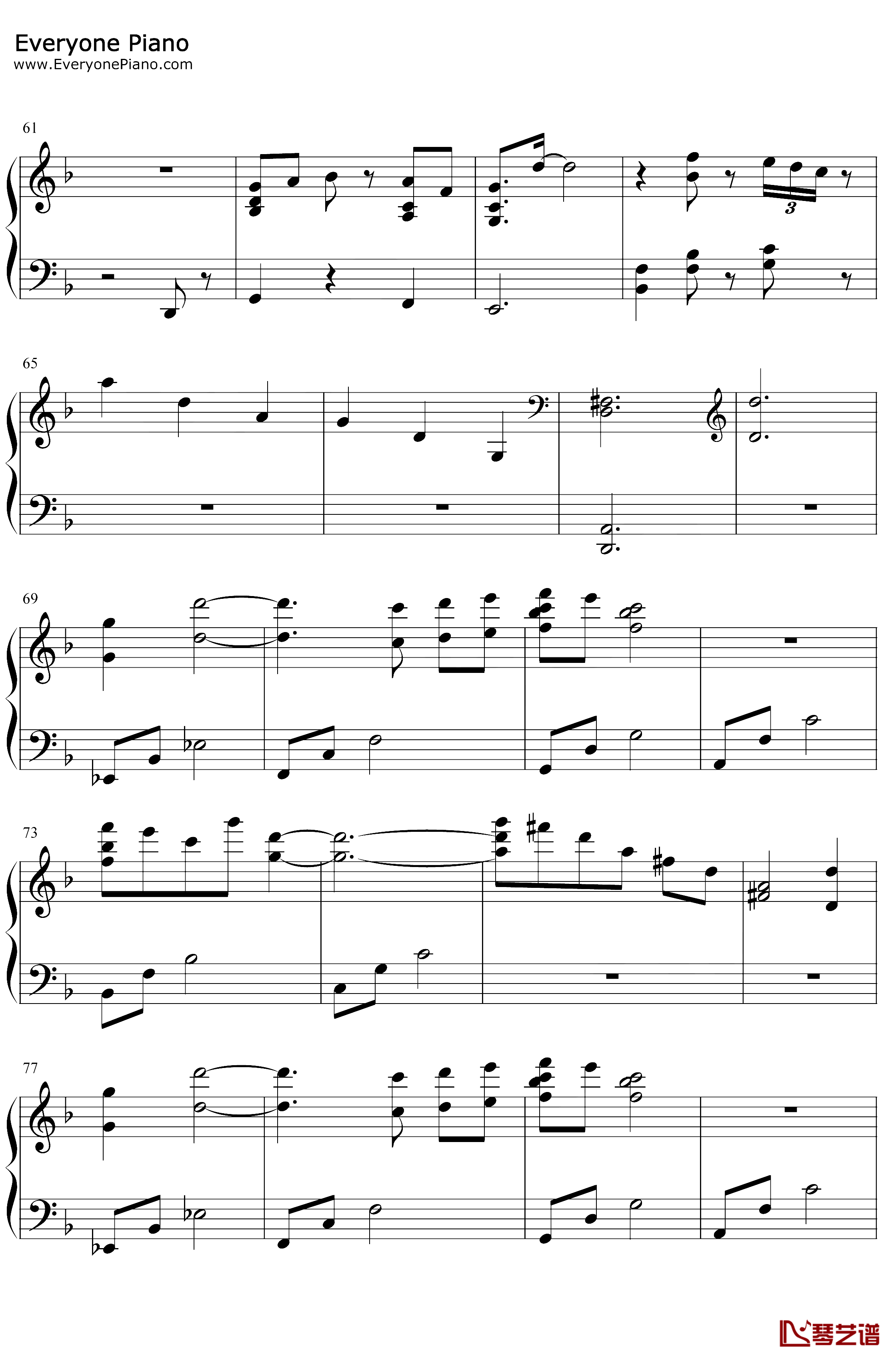 鉄弦アンソロジー钢琴谱-松本淳一-魔法使的新娘OST4