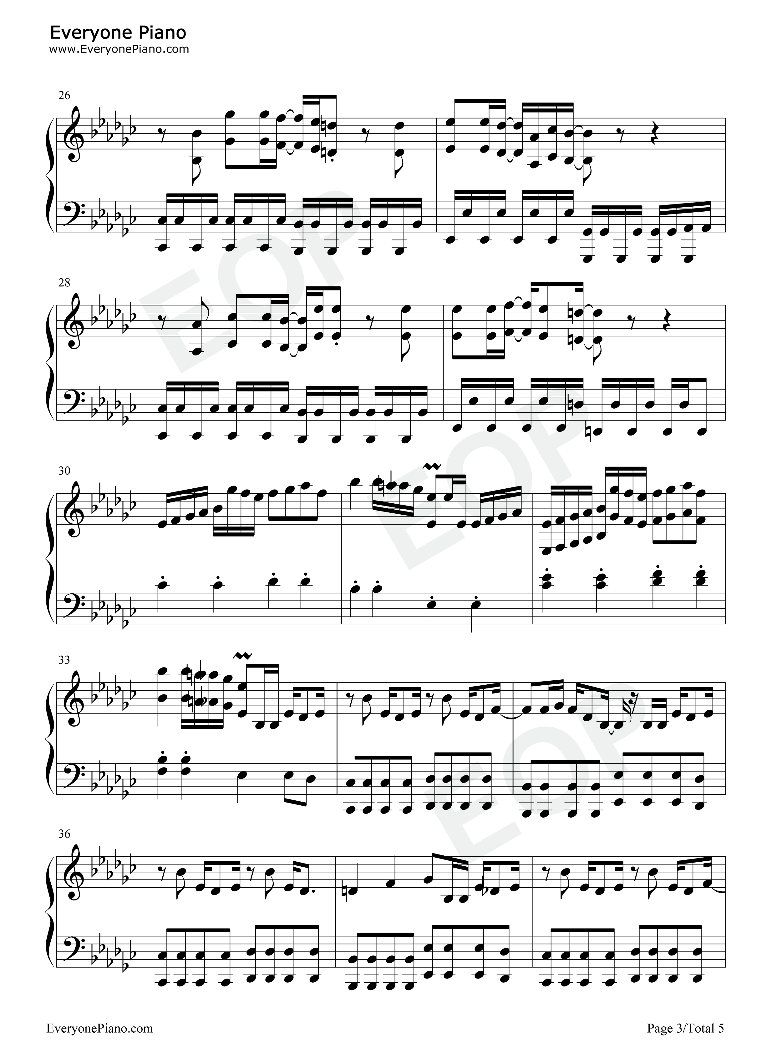 Tokyovania钢琴谱-SharaX Sans Papyrus3