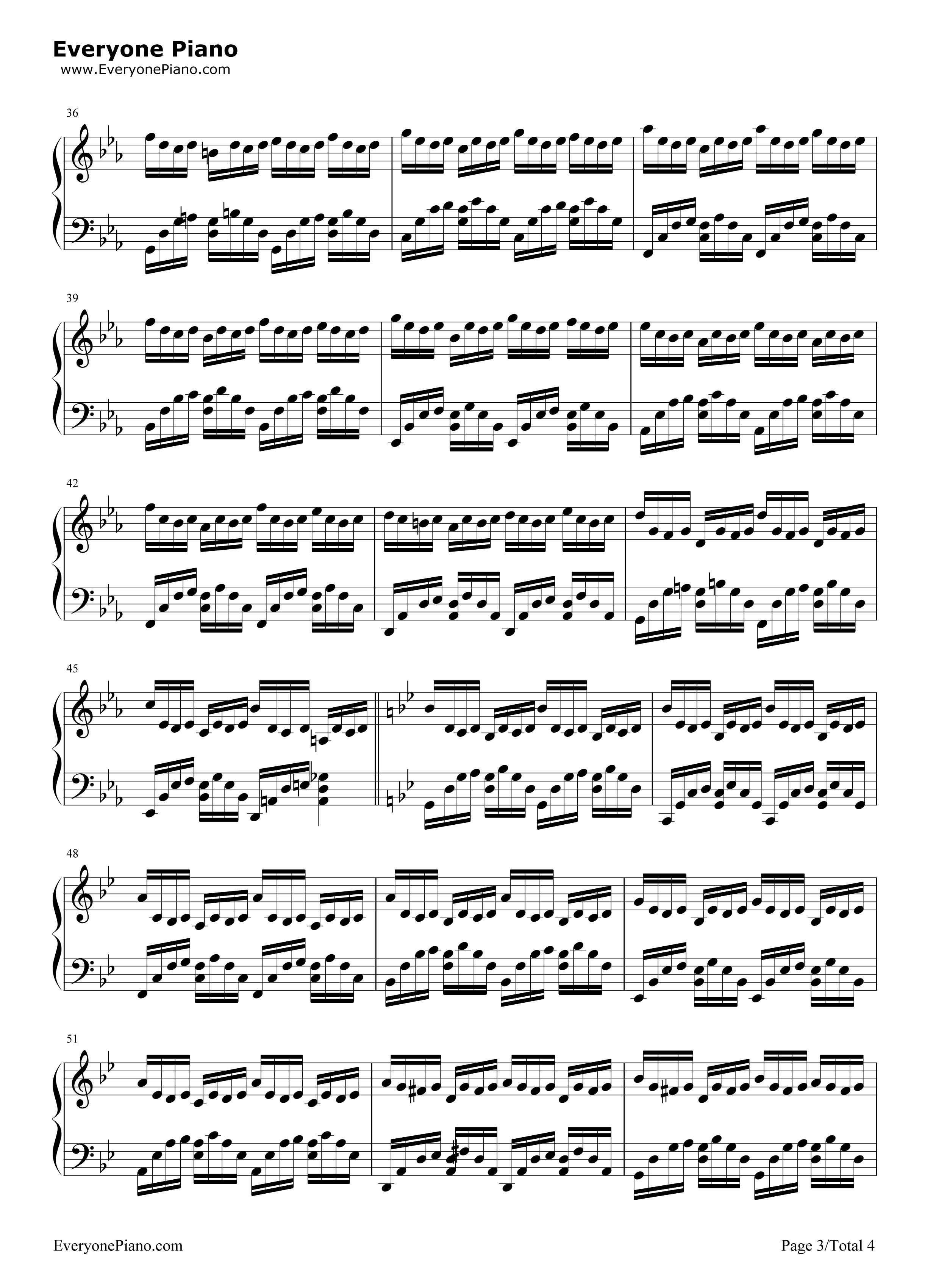 g小调的巴赫钢琴谱-巴赫3