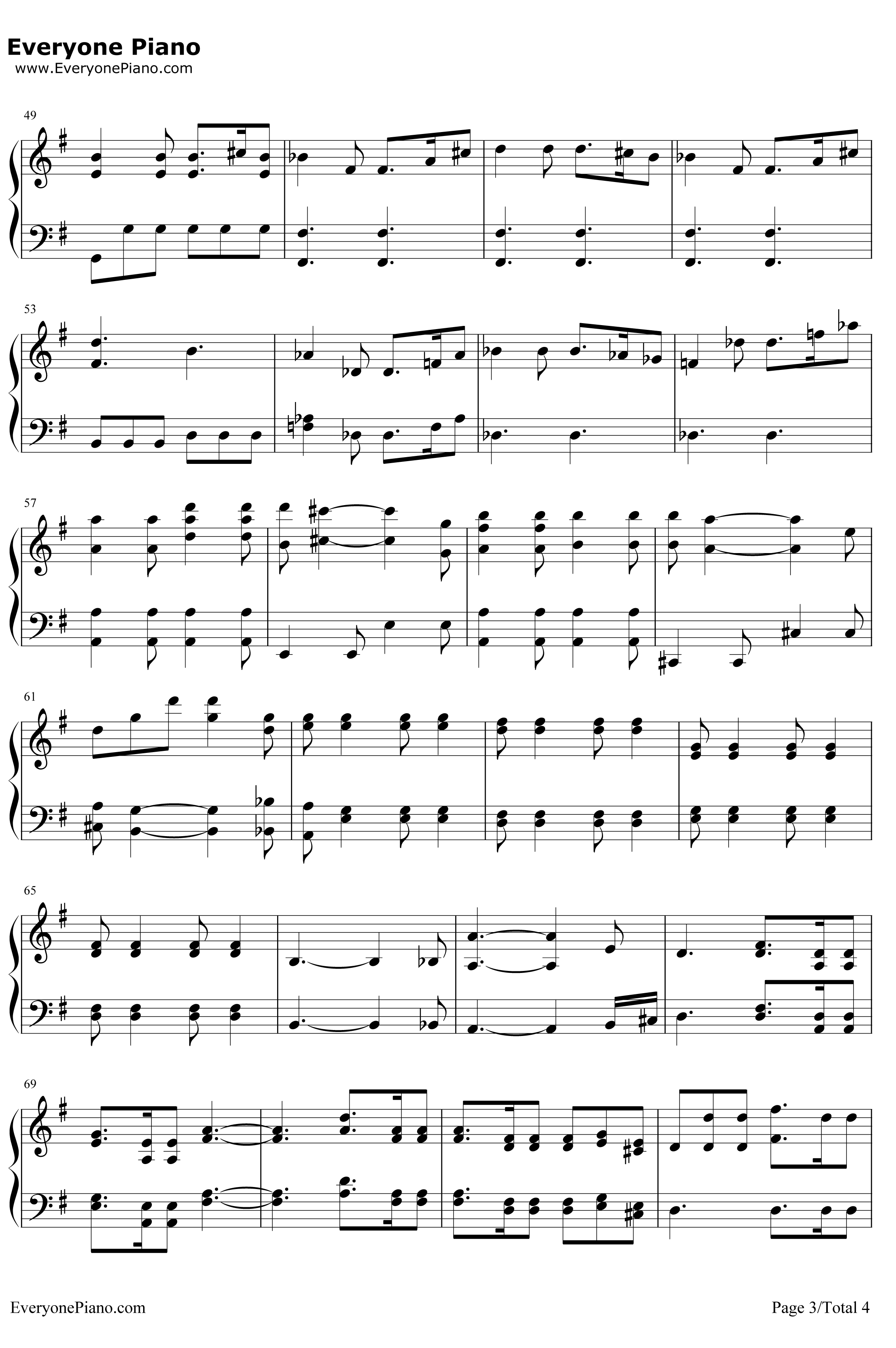 贝多芬第七号交响曲第一乐章钢琴谱-贝多芬3