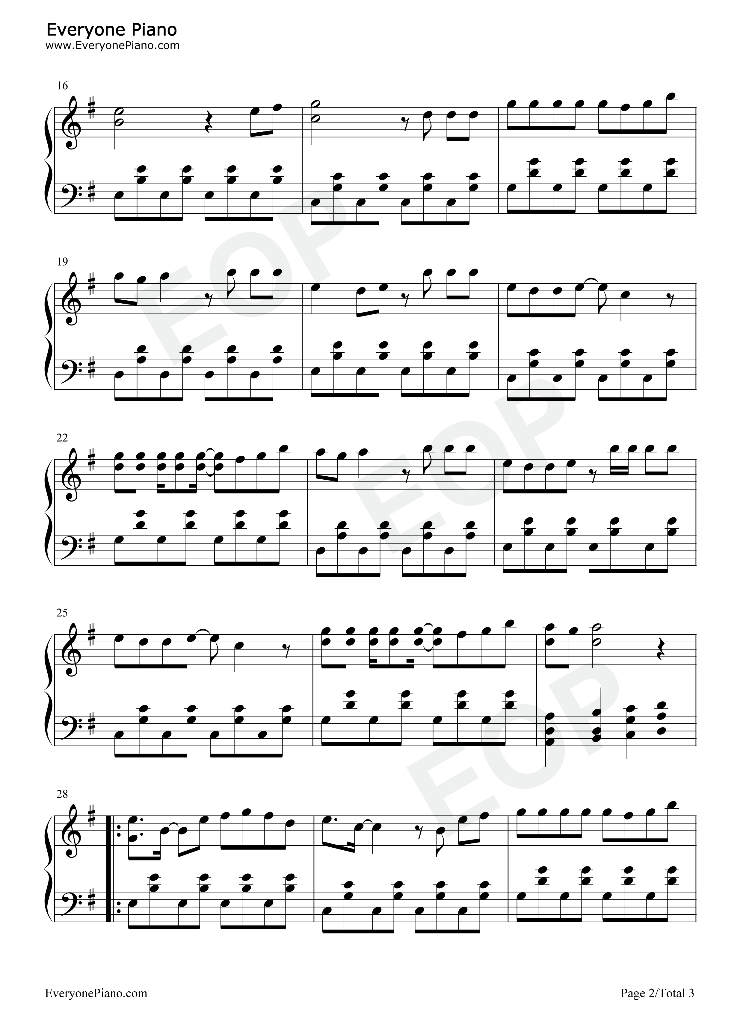 チキチキバンバン钢琴谱-QUEENDOM2