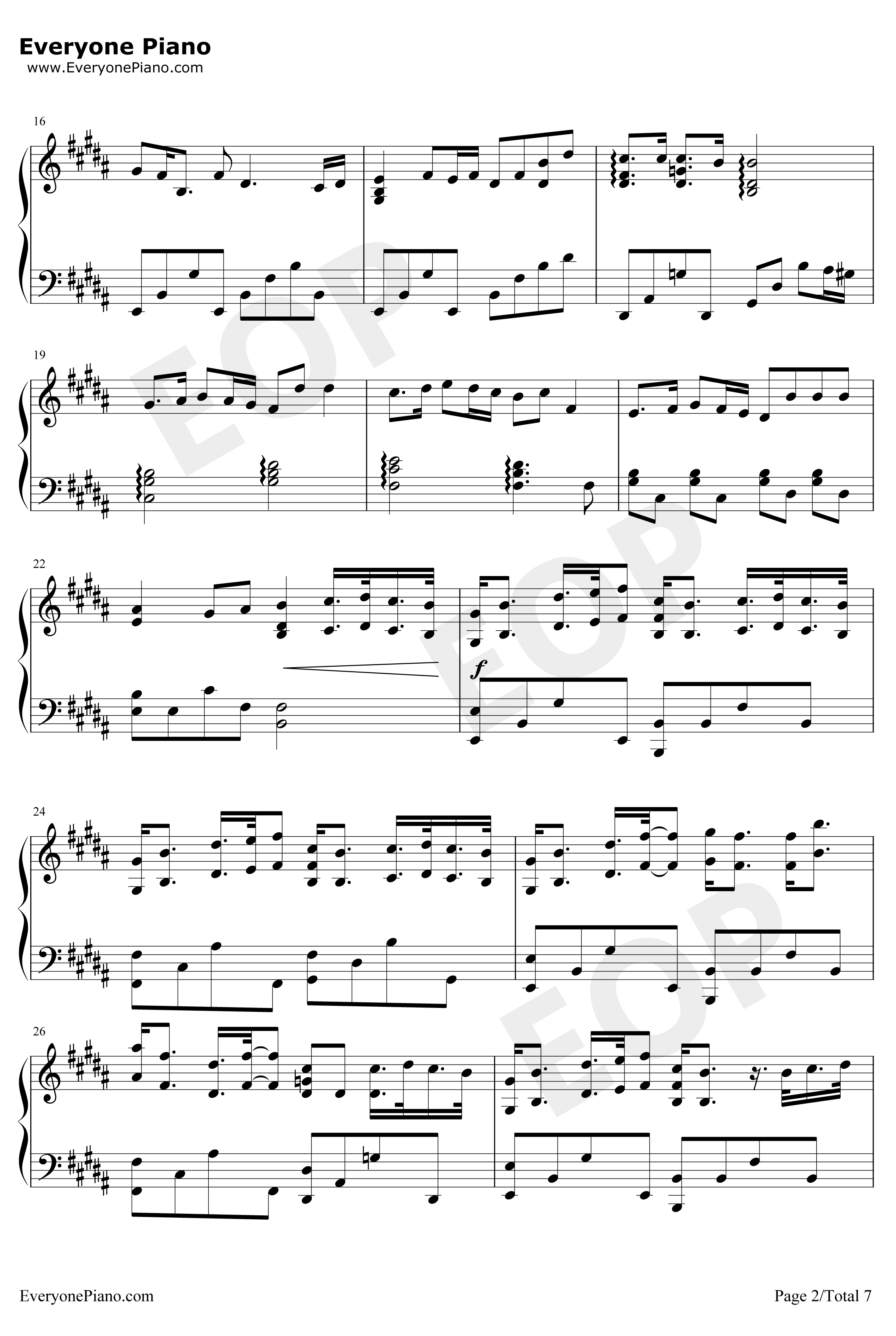 Lemon钢琴谱-米津玄师-完美演奏版2