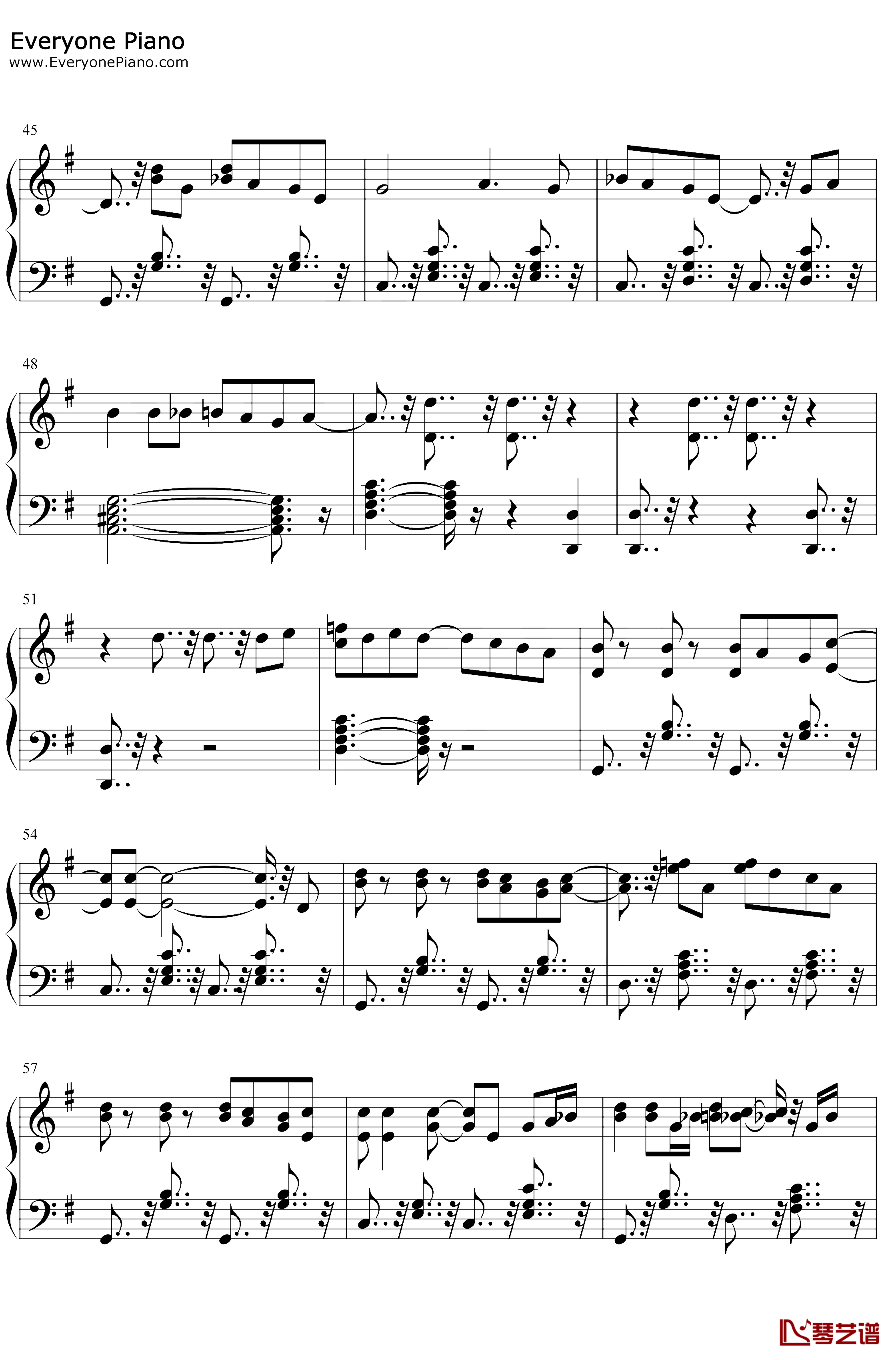 猫之步态舞钢琴谱-戴维·赫勒韦尔-经典爵士钢琴曲4
