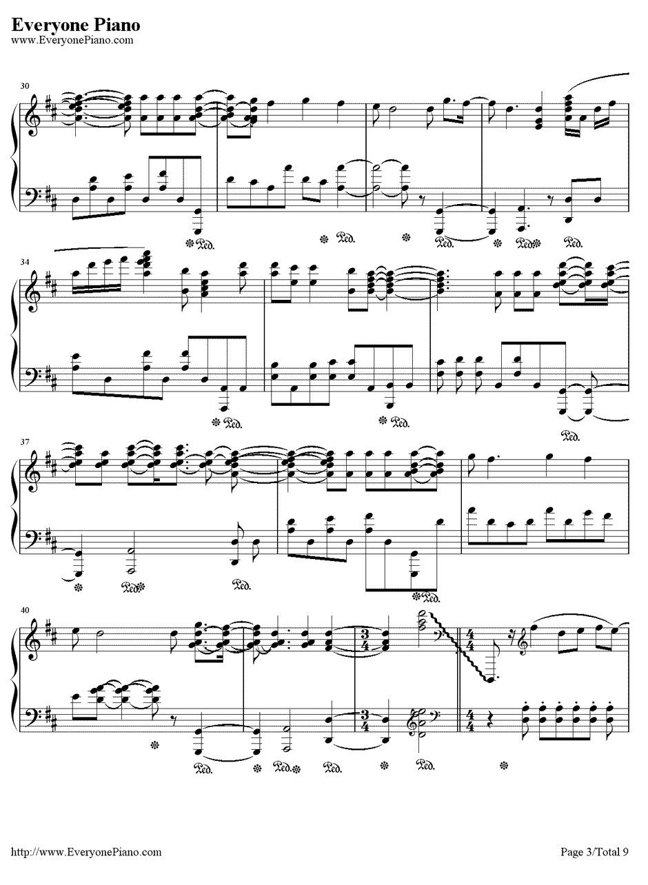 ほうき星钢琴谱-ユンナ-《死神》片尾曲3