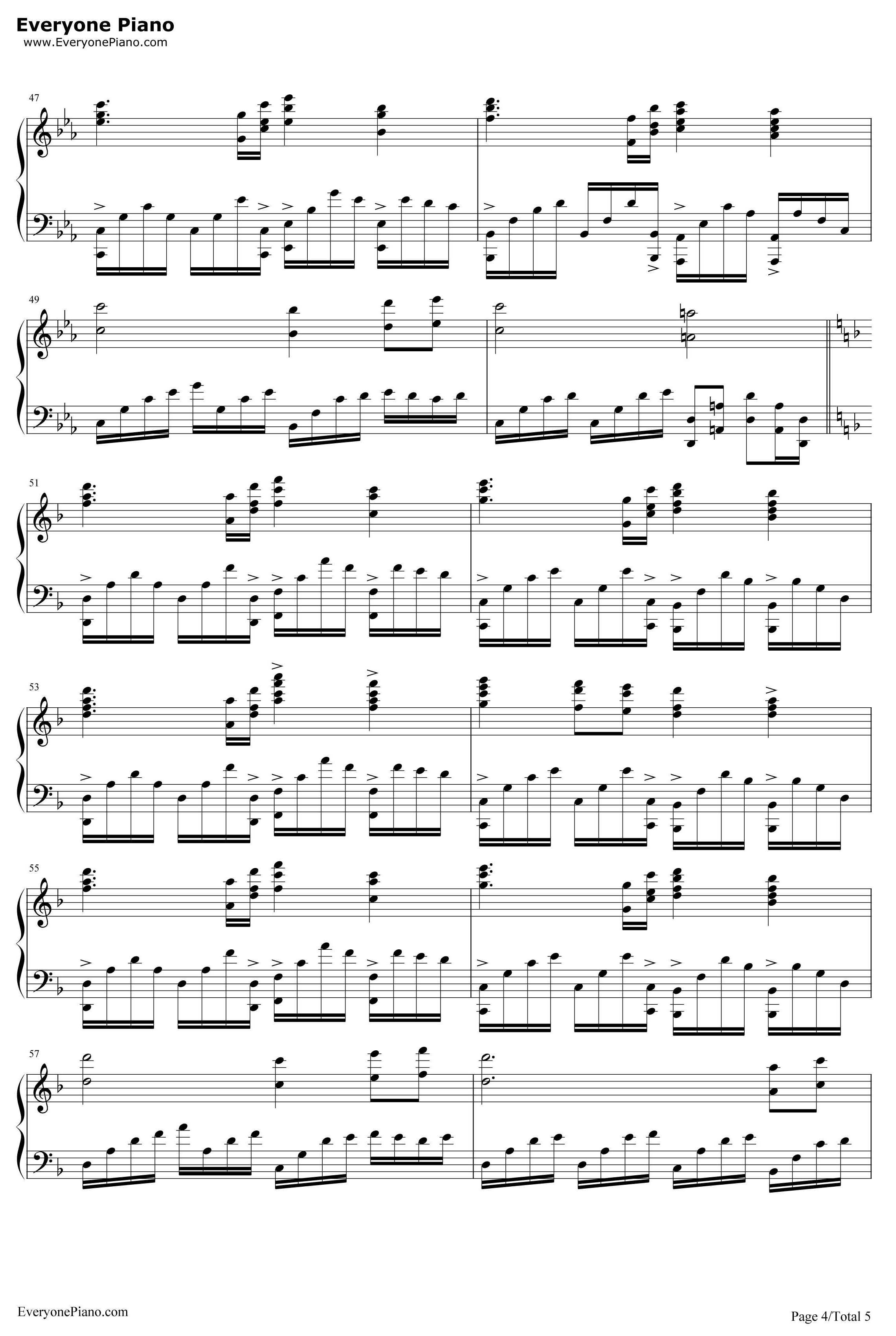 Arrival To Earth钢琴谱-SteveJablonsky-第一代《变形金刚》OST4