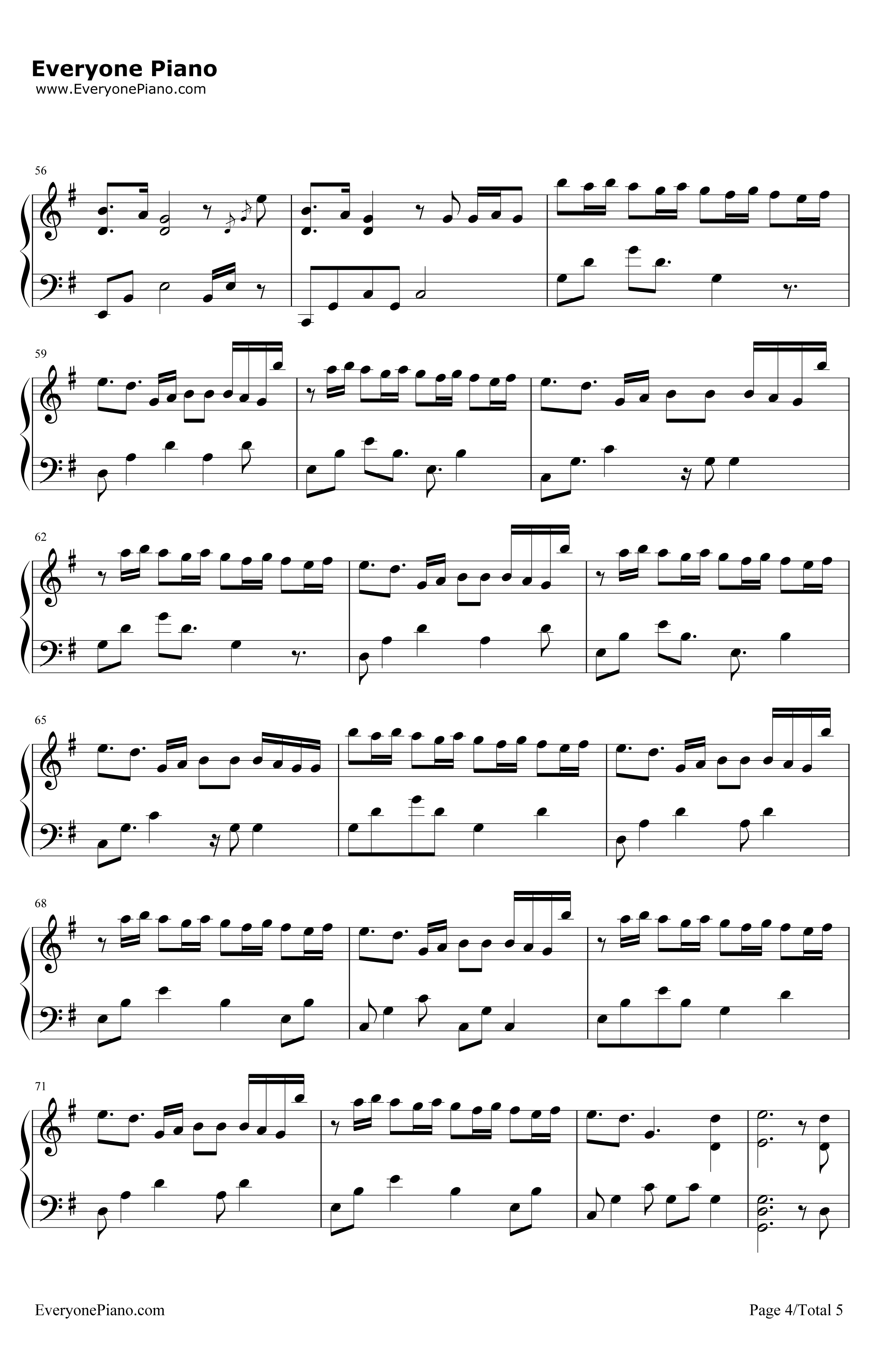 Company钢琴谱-JustinBieber4