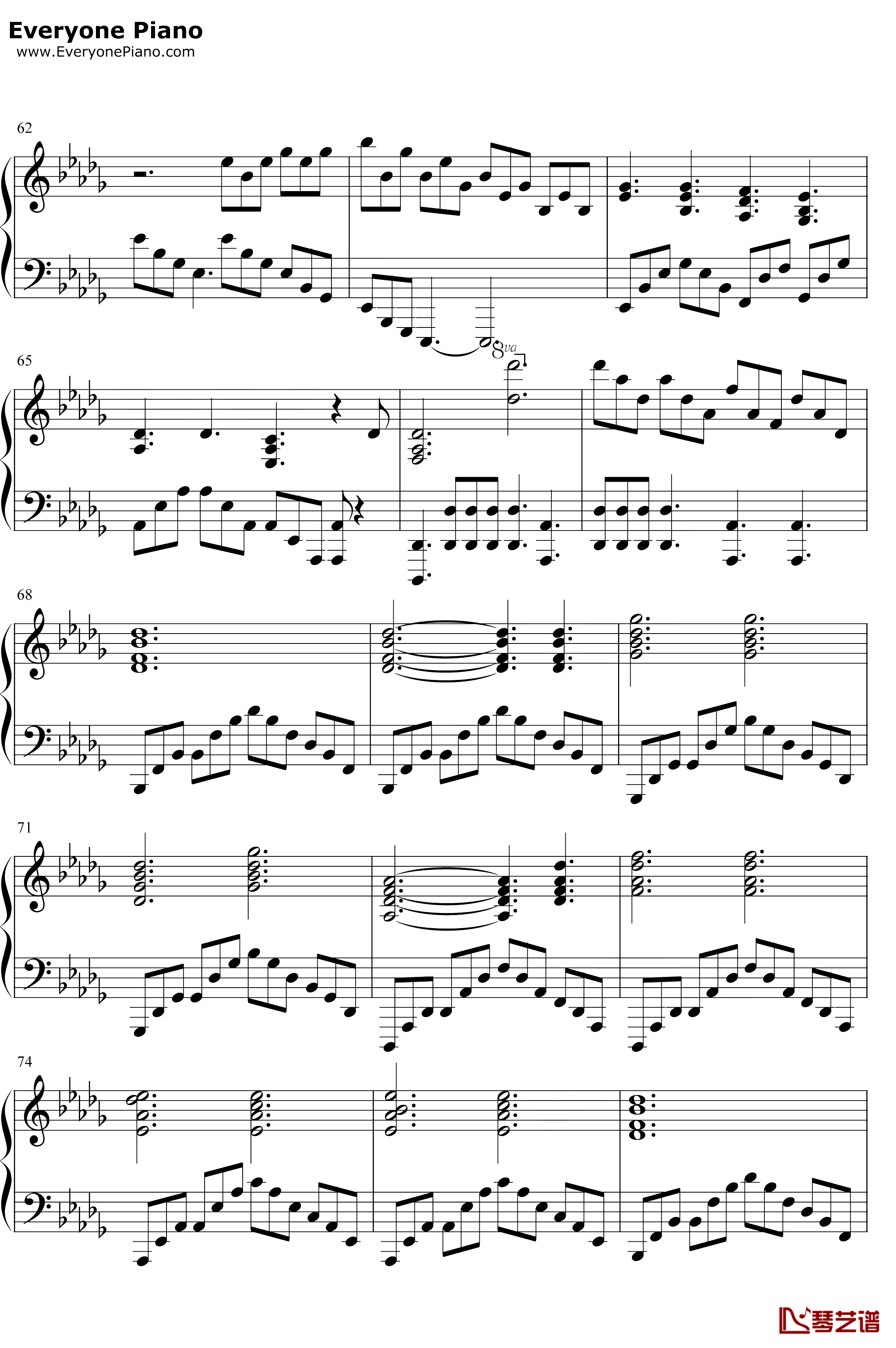 Sogno di Volare钢琴谱-ChristopherTin-文明6主题曲5