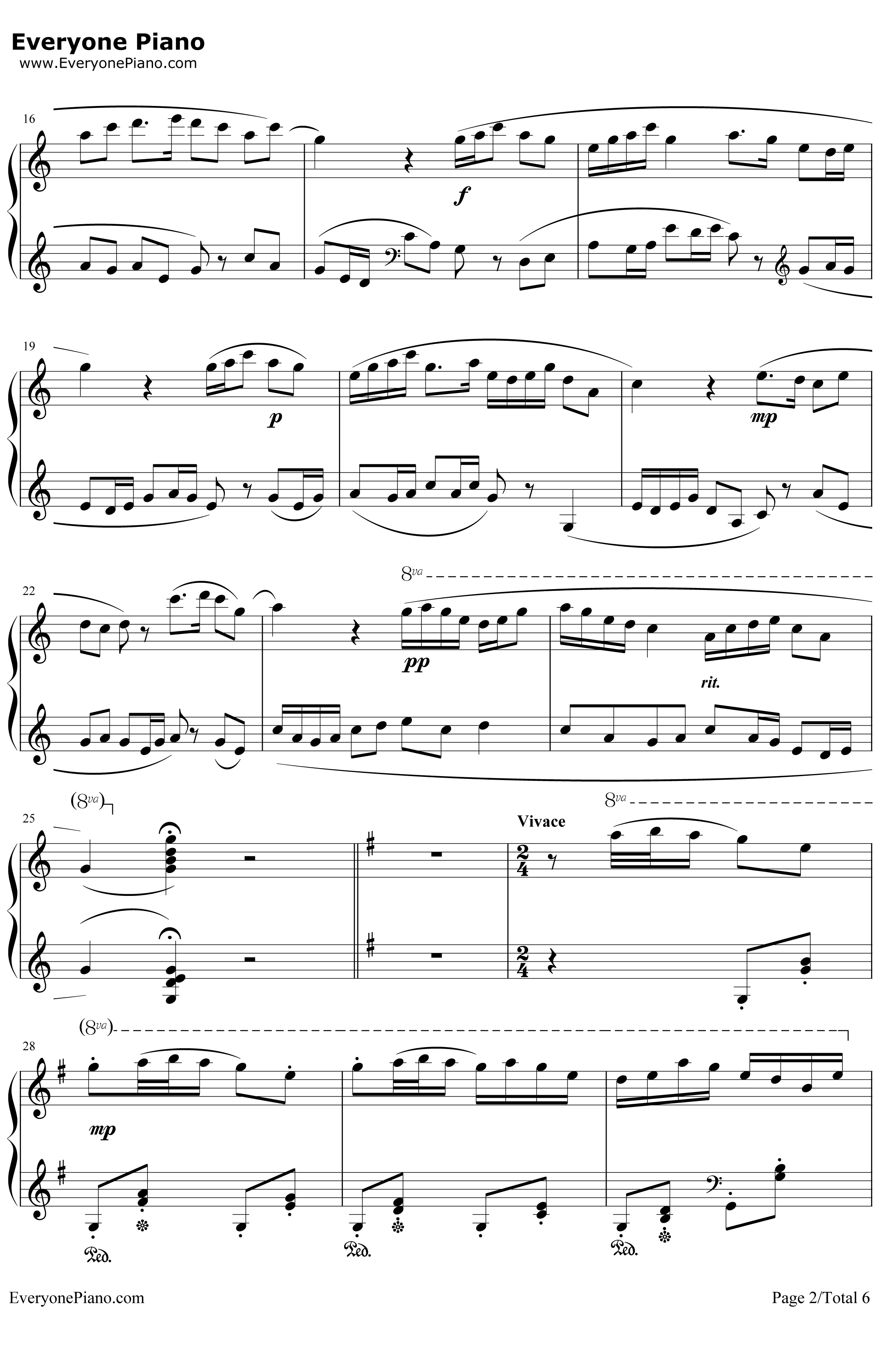 牧童短笛钢琴谱-贺绿汀-牧童之笛2