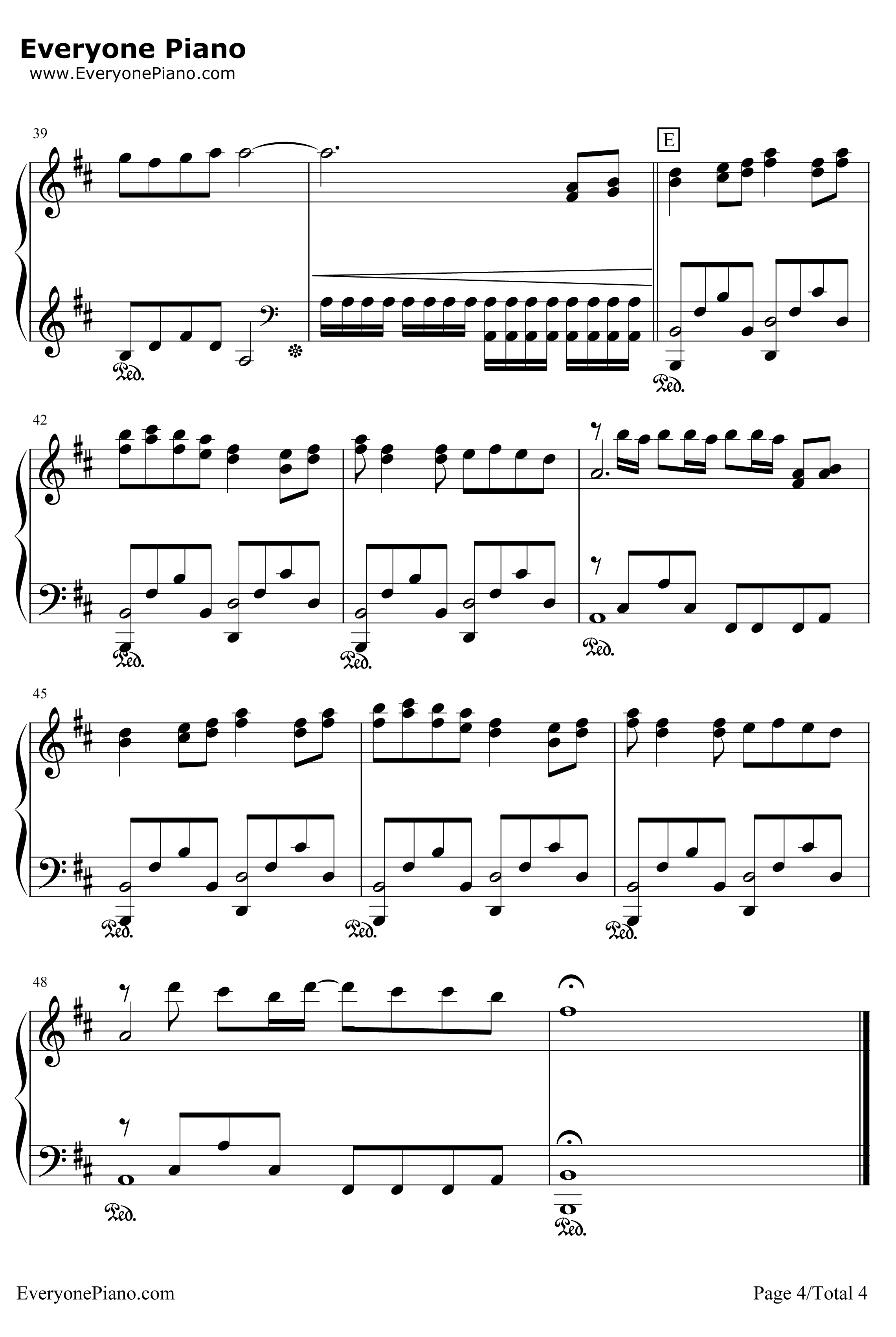 Super Star钢琴谱-S.H.E4