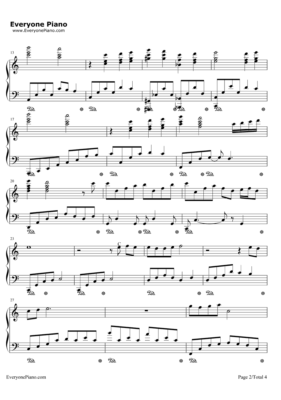 最终幻想7主题曲钢琴谱-植松伸夫-最终幻想7主题曲2