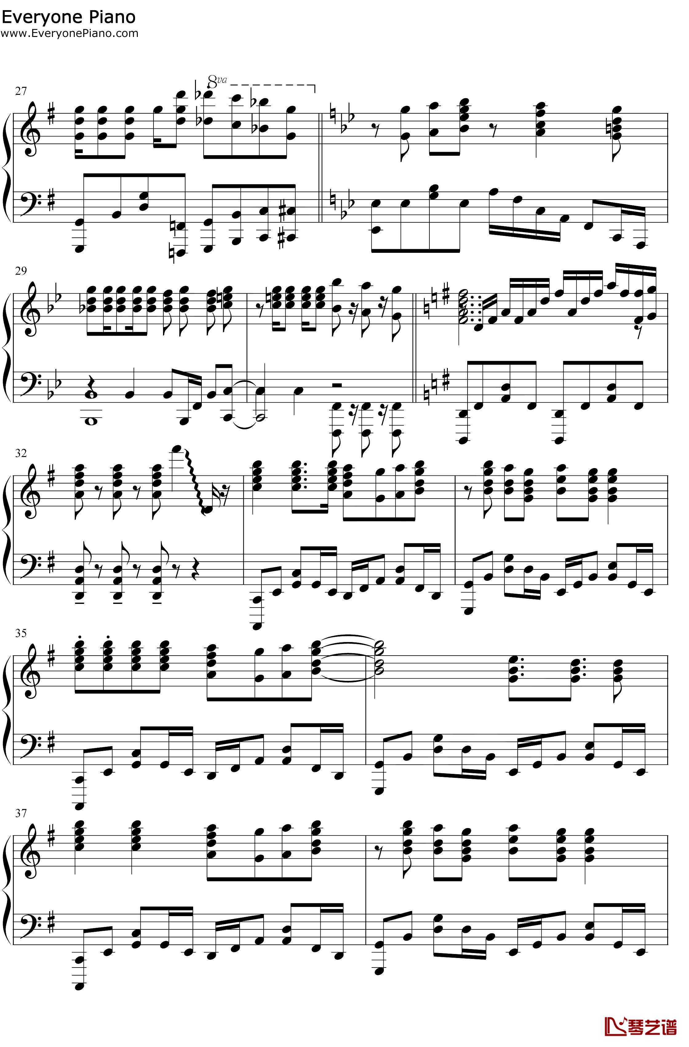 スマイルスキル=スキスキル钢琴谱-麦露烈娜梅维丝珀琳-我不是说了能力要平均值么OP4