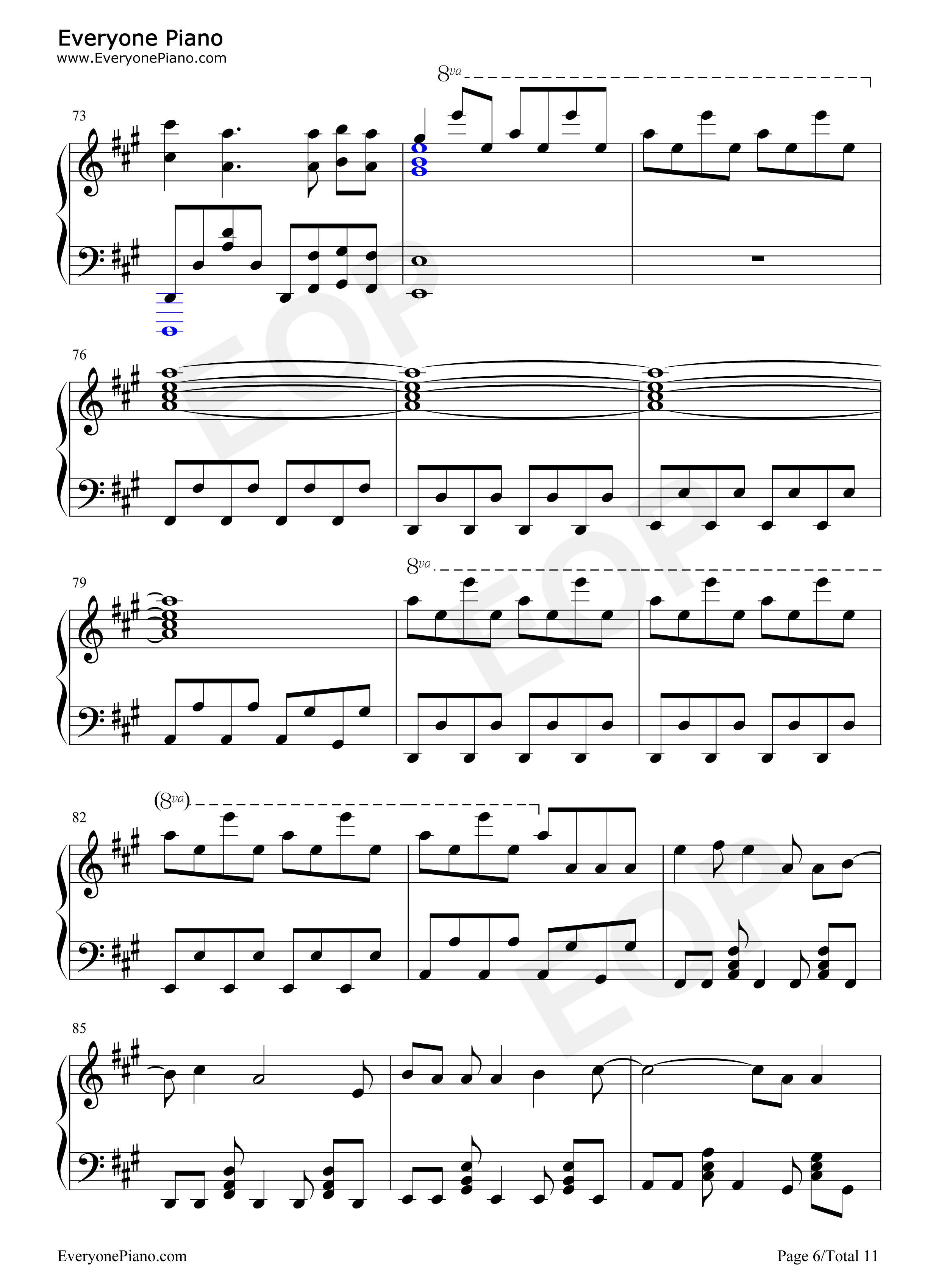 アスノヨゾラ哨戒班钢琴谱-Orangestar IA6