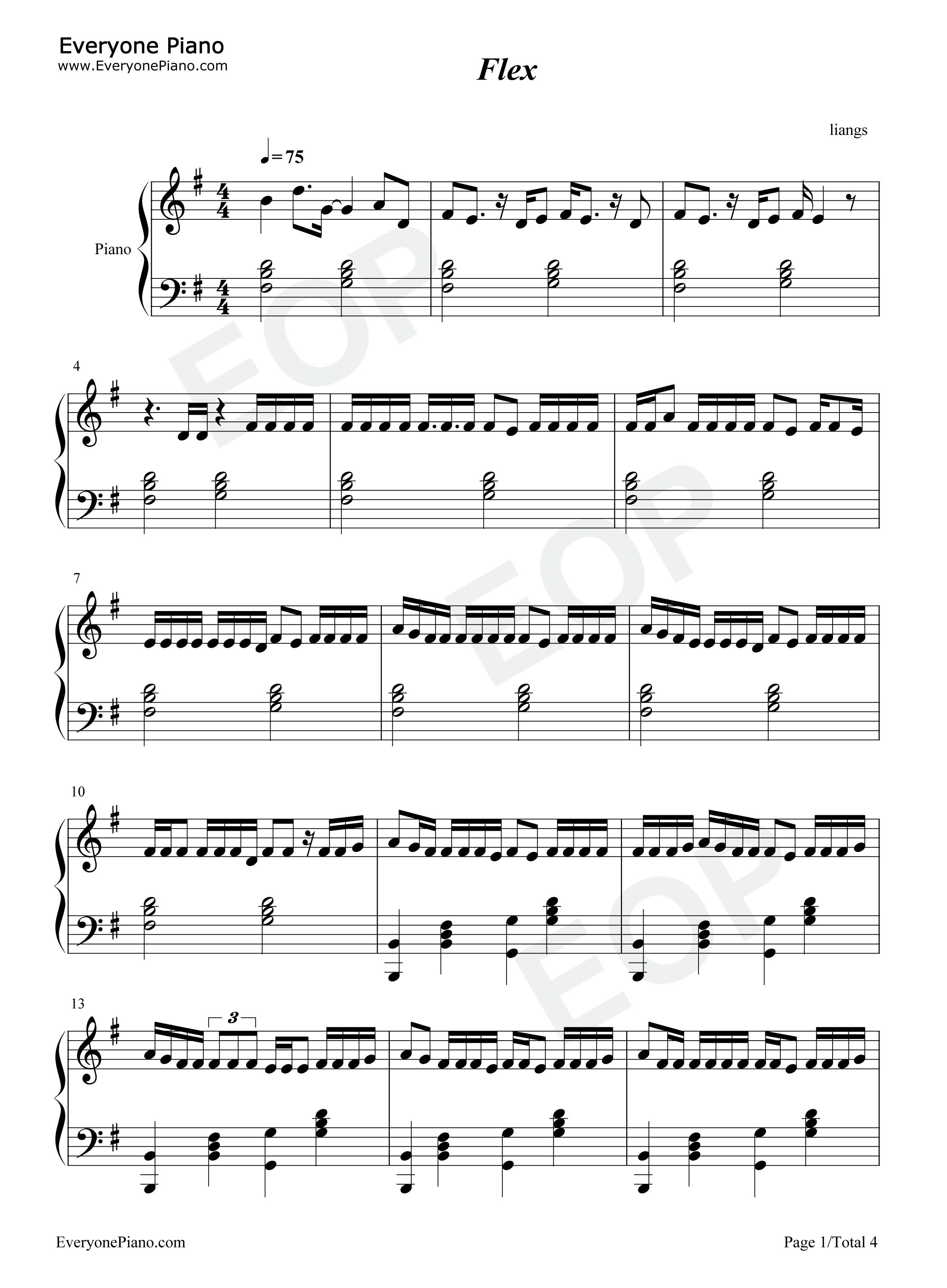 Flex钢琴谱-Polo G Juice Wrld1