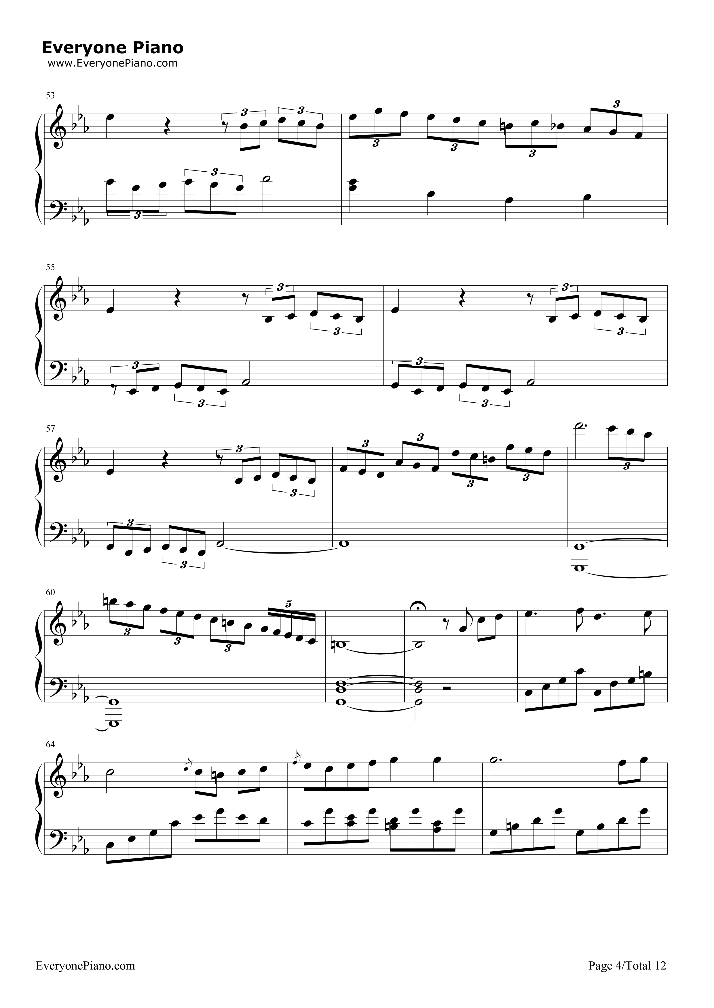 悲怆钢琴谱-贝多芬4
