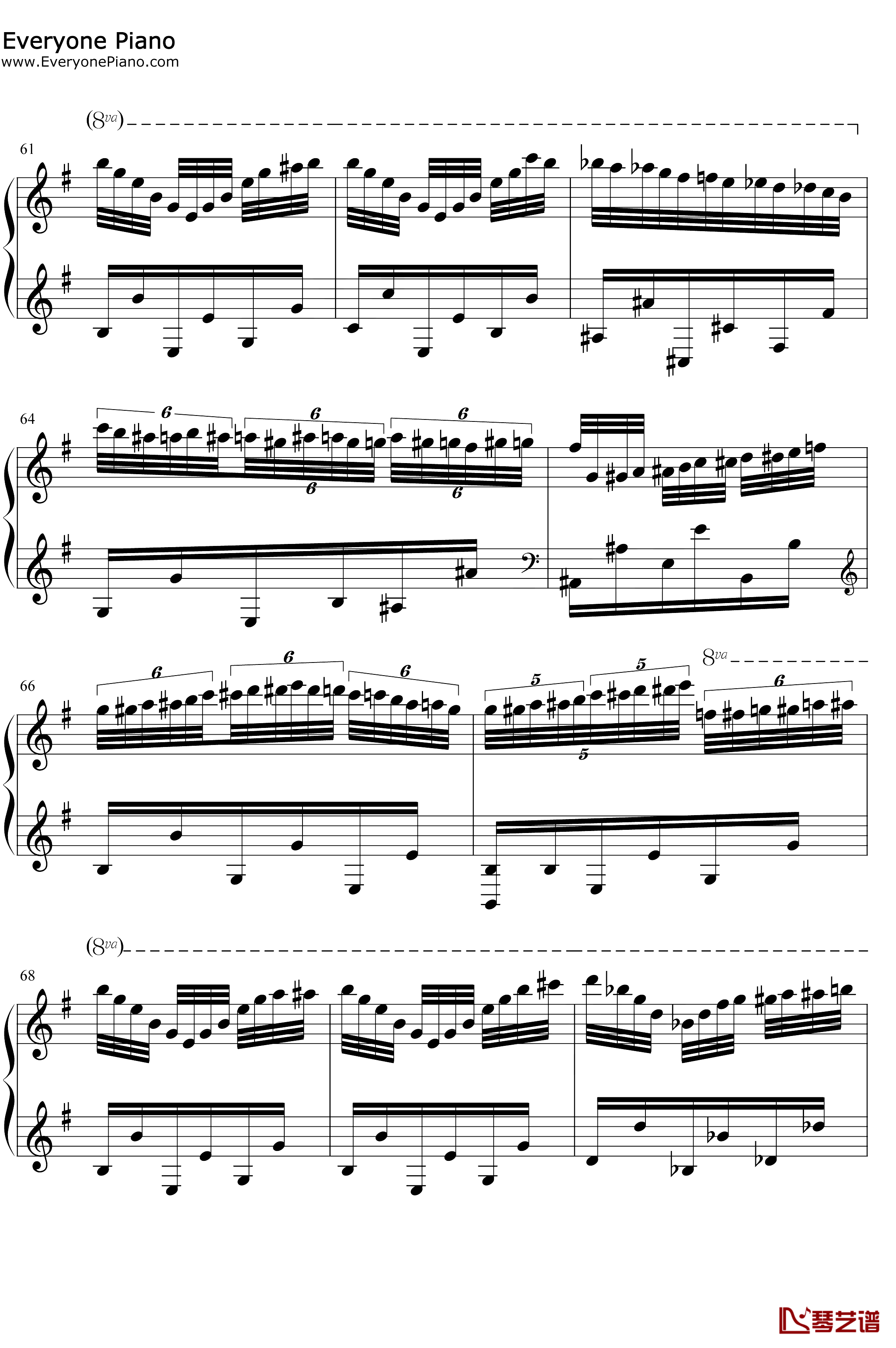 Hedwigs Theme完整版钢琴谱-John Williams-海德薇格主题曲-哈利波特主题曲4