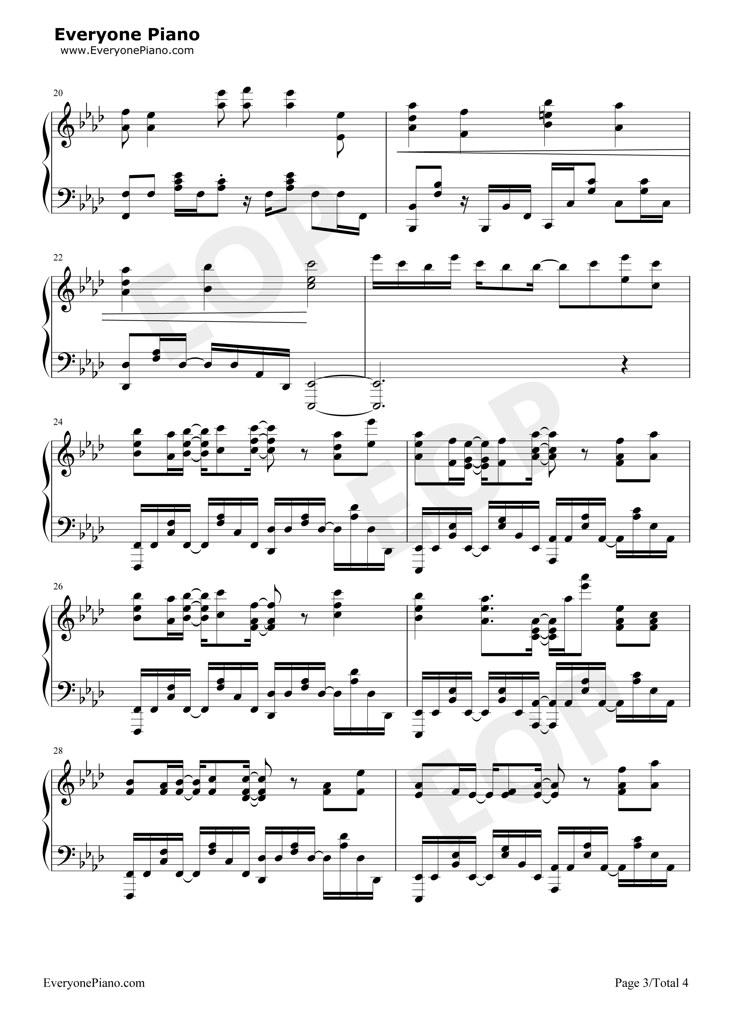 メモセピア钢琴谱-sajou no hana3