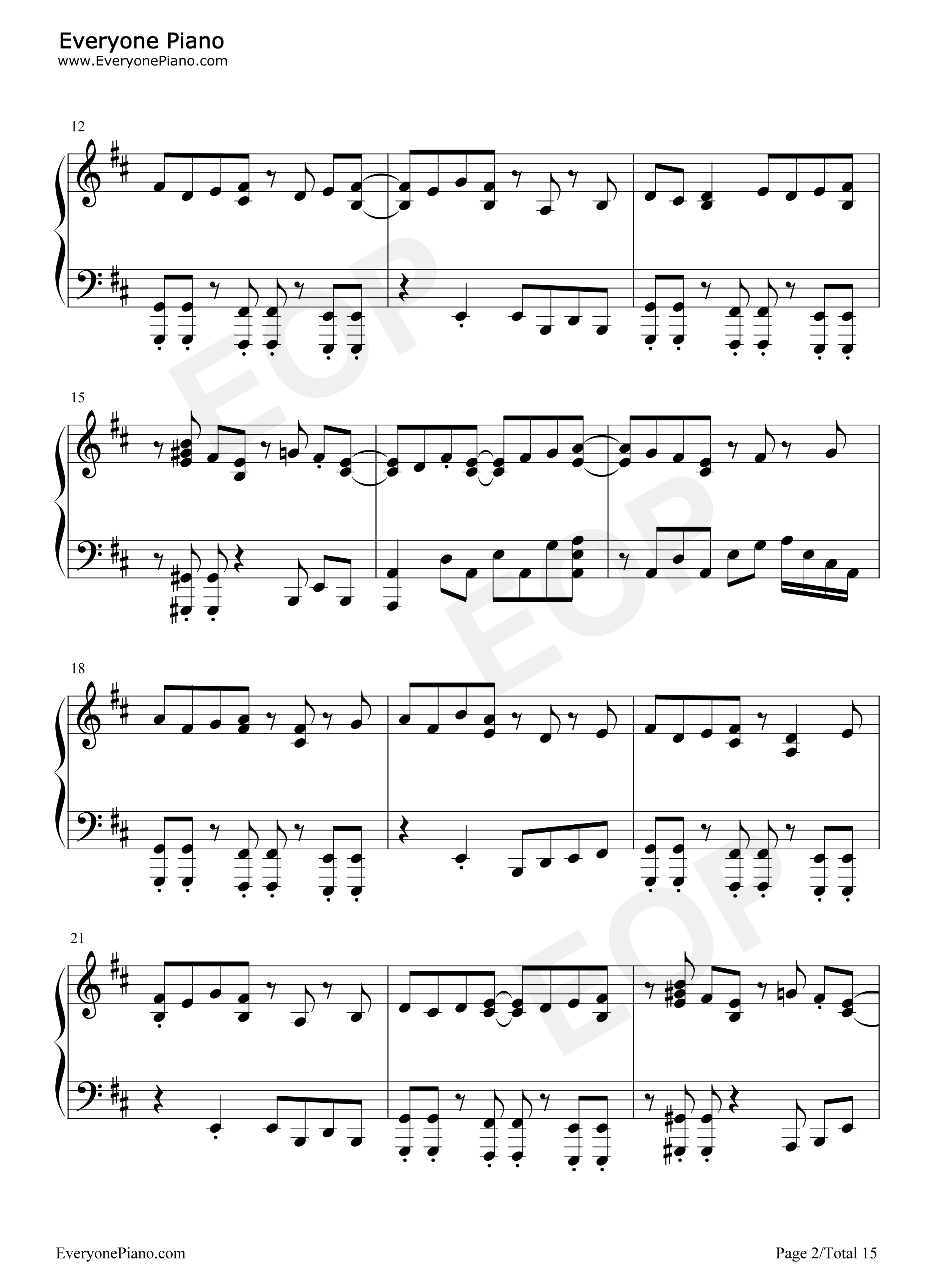 SOUVENIR钢琴谱-BUMP OF CHICKEN2