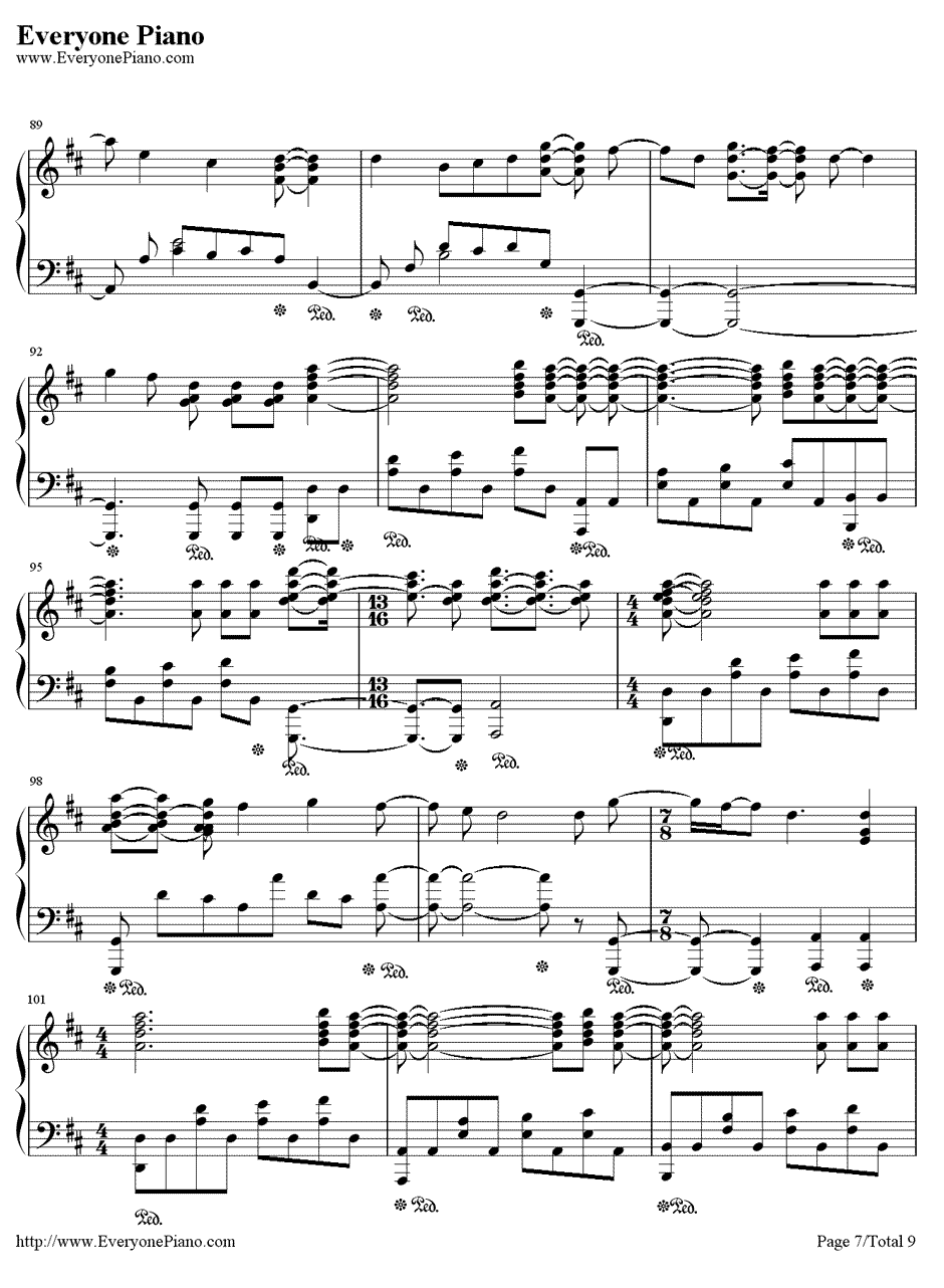 ほうき星钢琴谱-ユンナ-《死神》片尾曲7