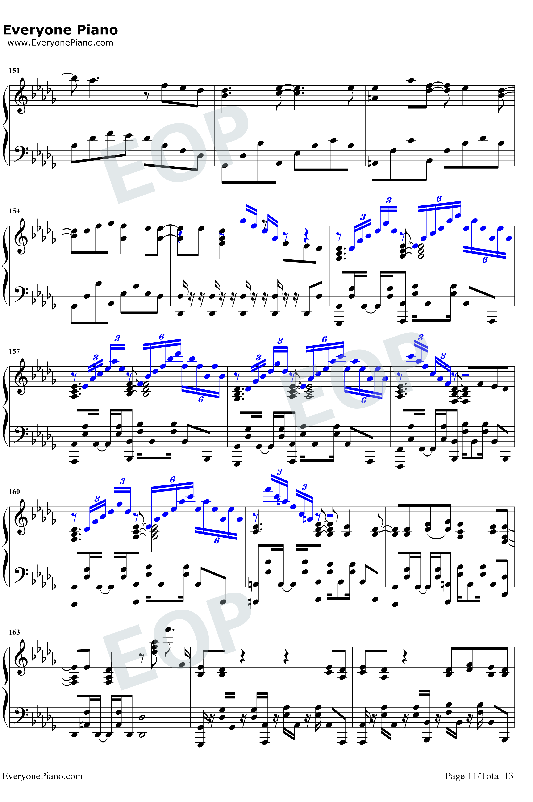 Grand Blue钢琴谱-湘南乃风11
