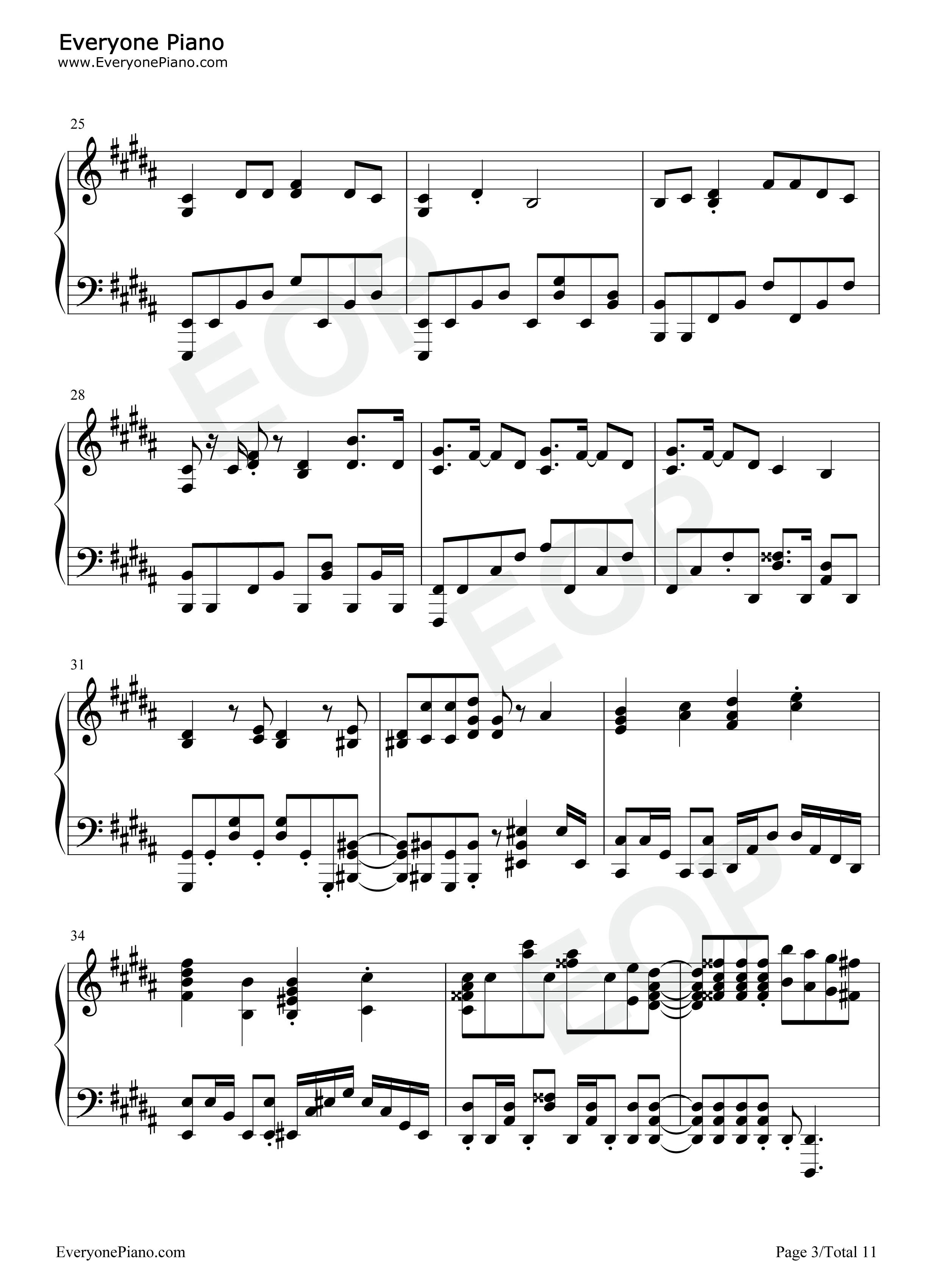 残響散歌钢琴谱-Aimer3