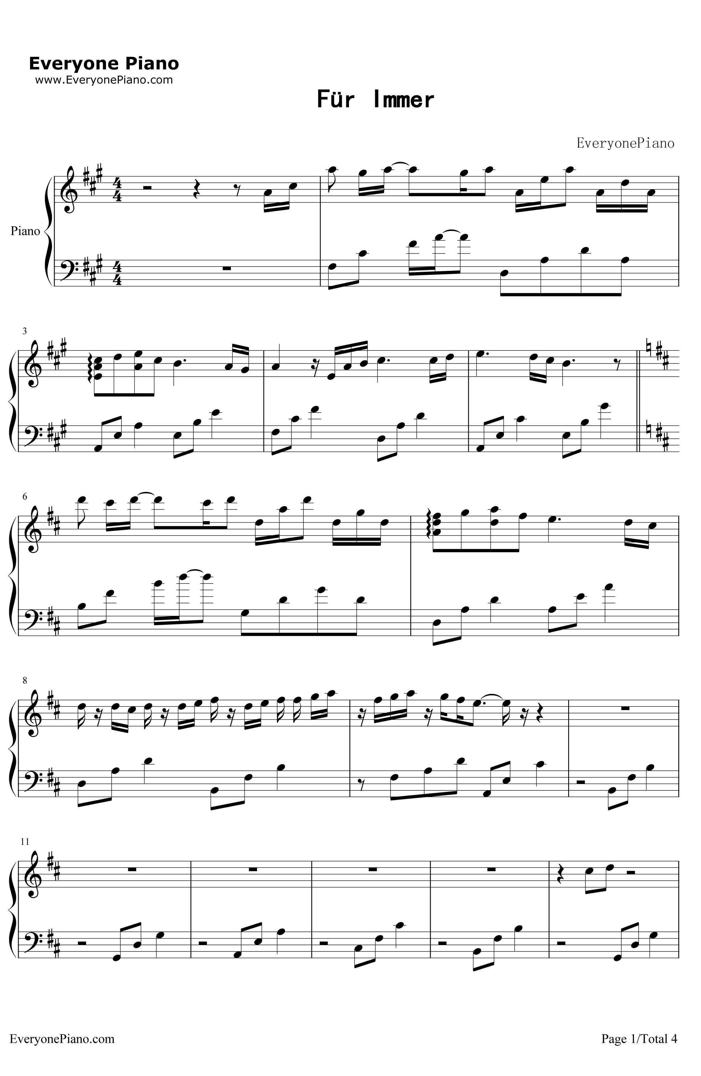 FürImmer钢琴谱-Eisblume1