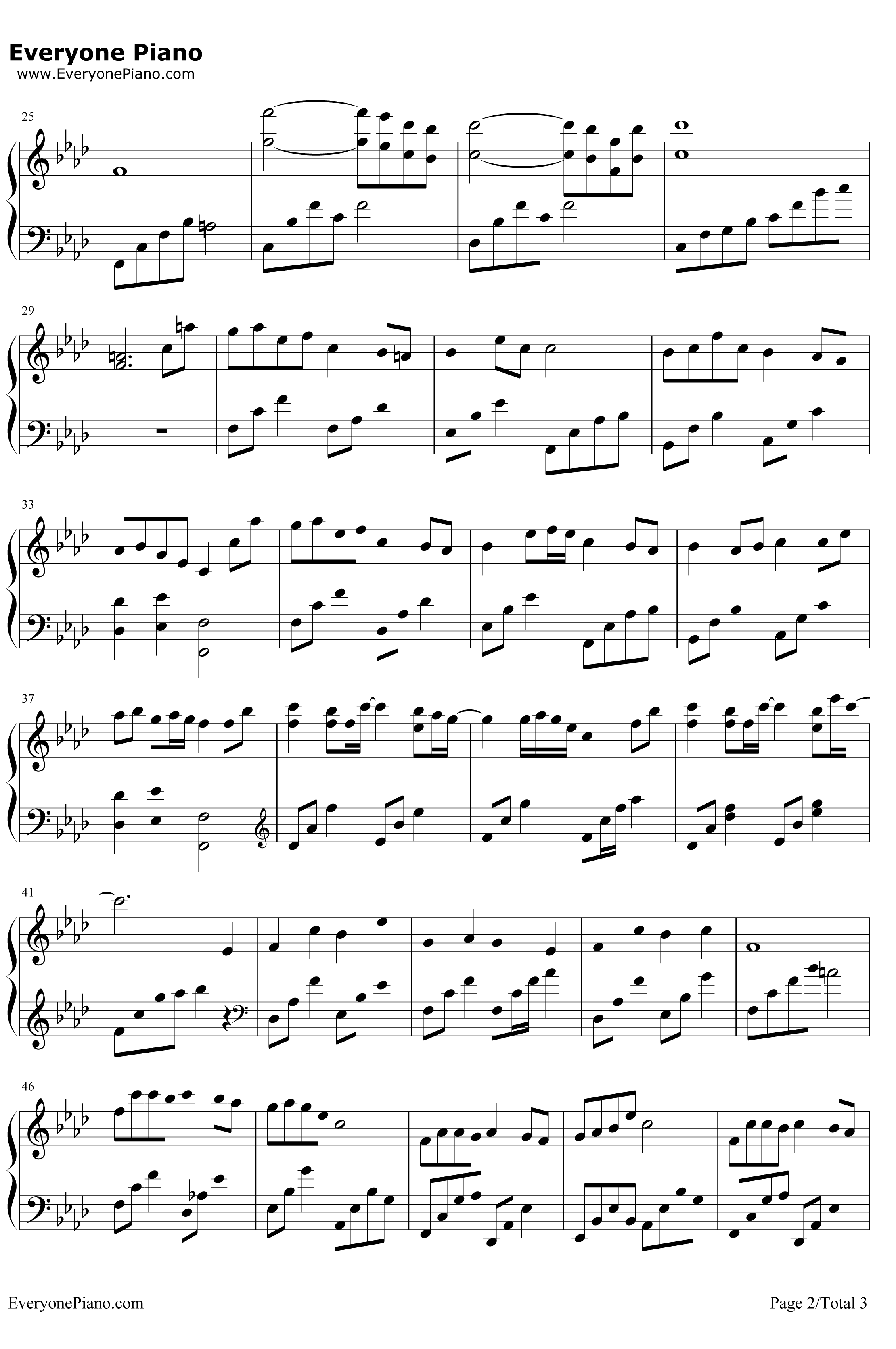 天行九歌钢琴谱-霍尊2