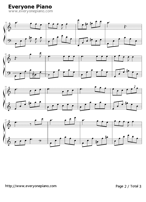 怀念的山谷钢琴谱-理查德·克莱德曼Richard Clayderman2