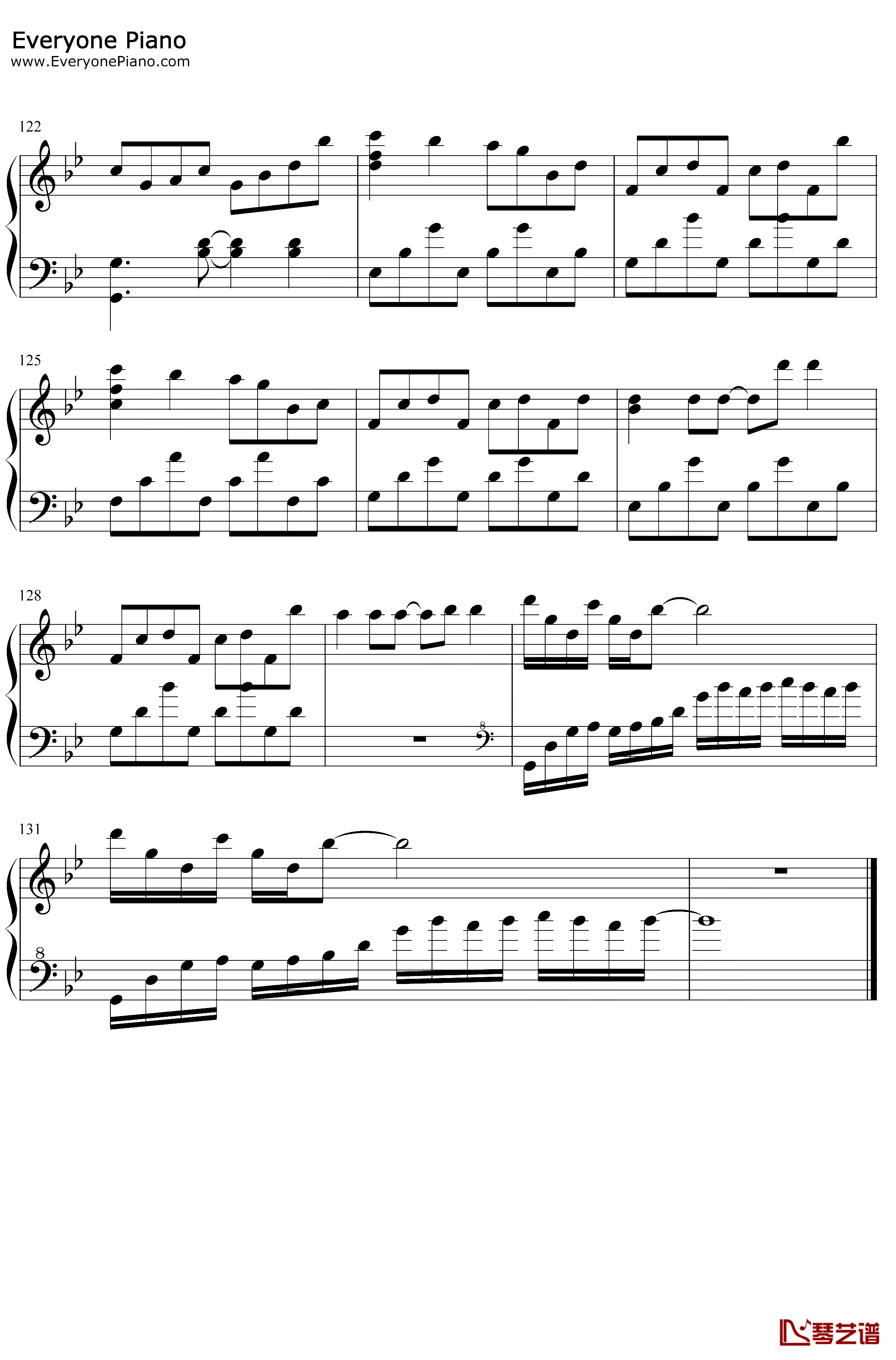 Unravel钢琴谱-Tkfrom凛冽时雨-简化自A叔版10