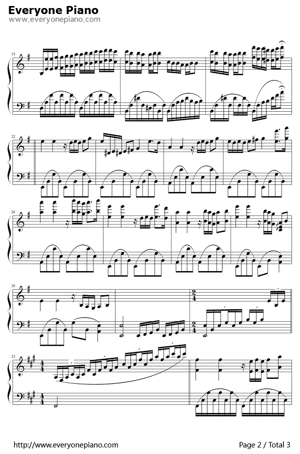 威尼斯之旅钢琴谱-理查德·克莱德曼2