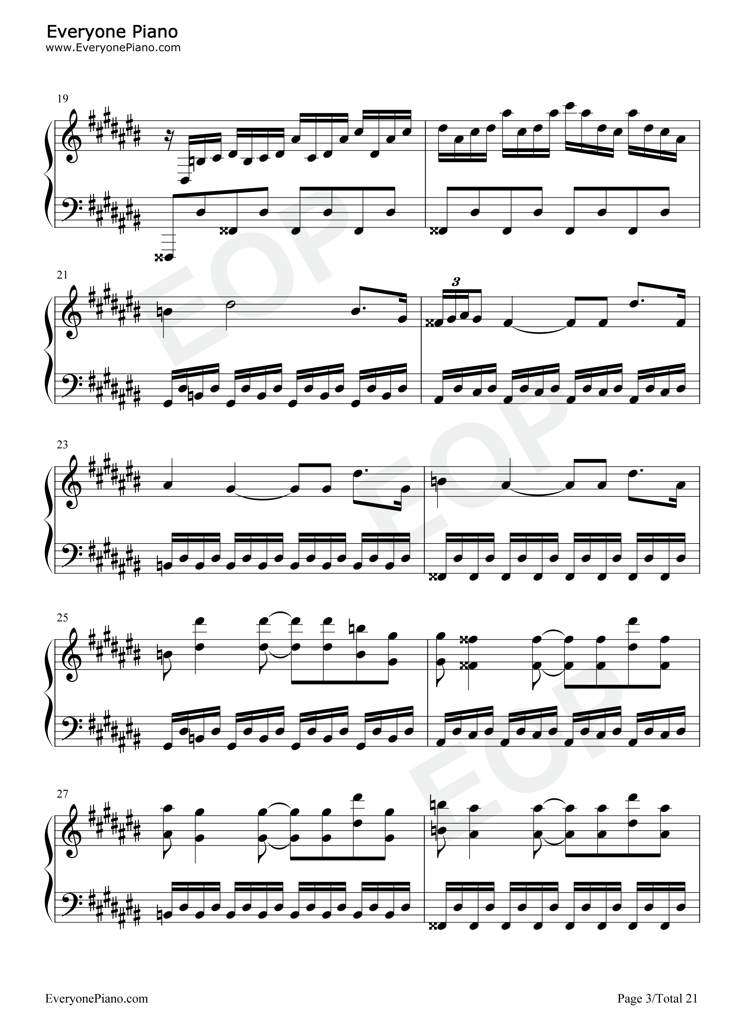 月光奏鸣曲第三乐章钢琴谱-贝多芬3