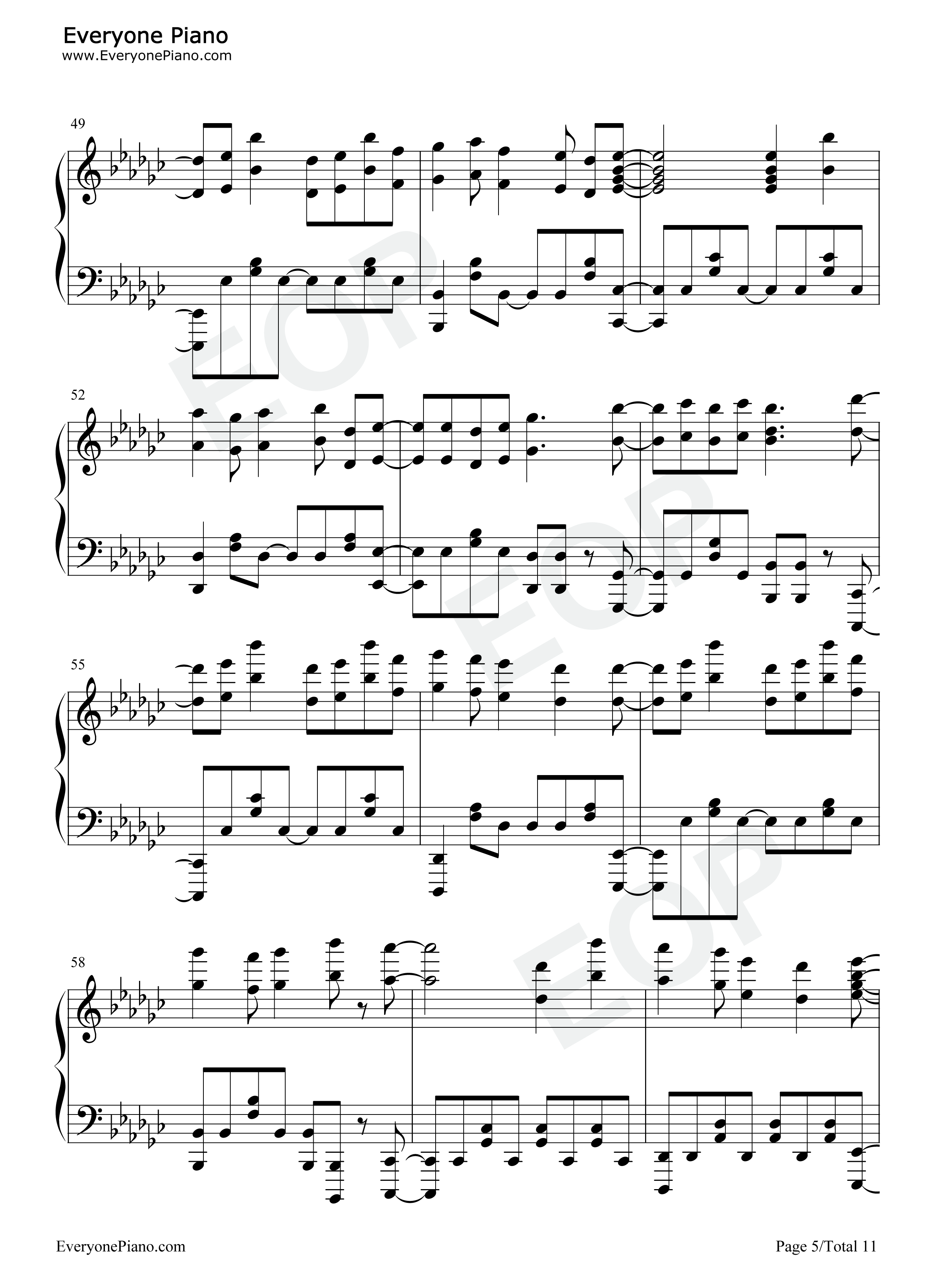 No.7钢琴谱-地缚少年乐队5