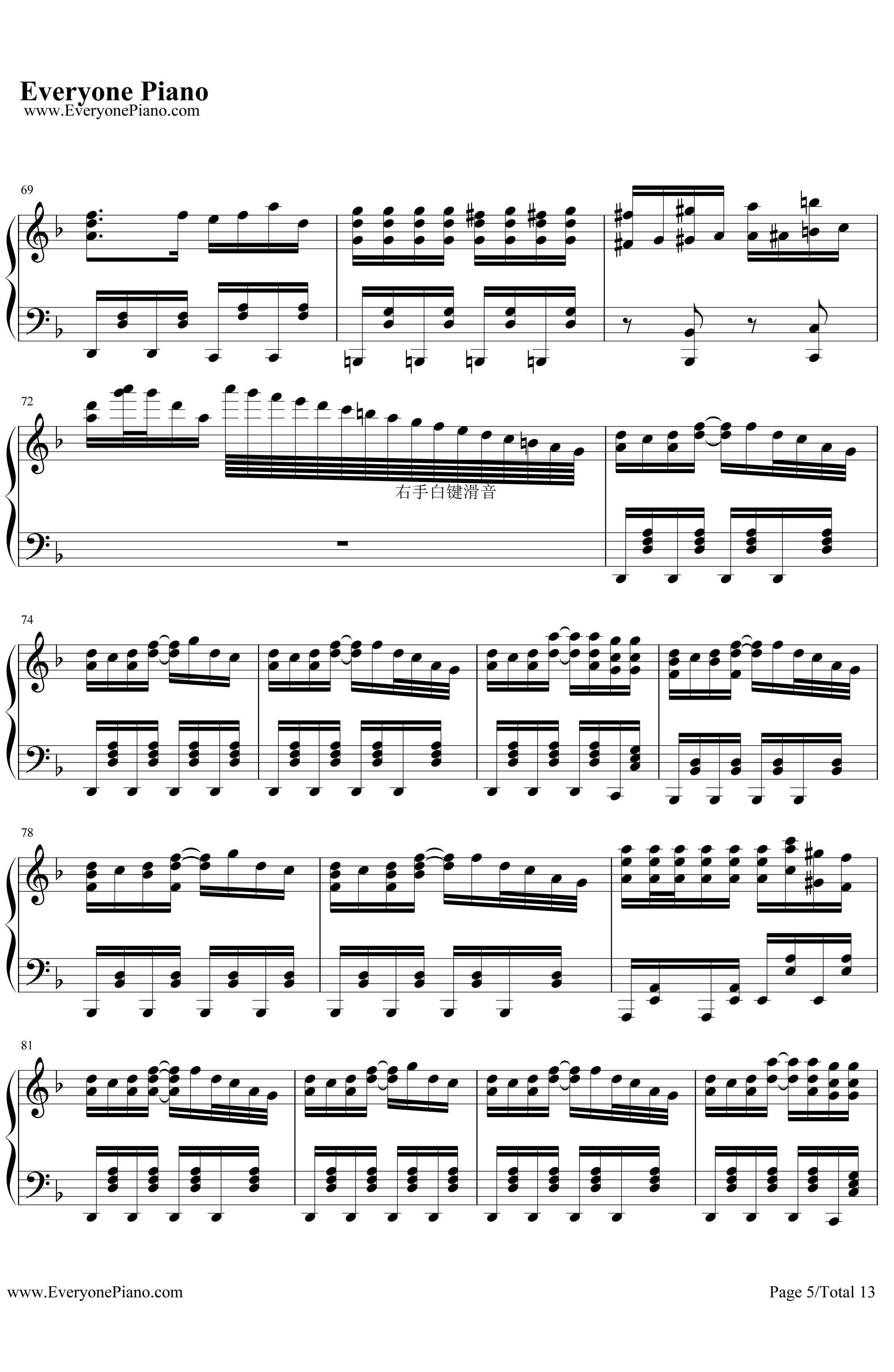 琪露诺的完美算术教室钢琴谱-藤咲かりん-東方紅魔鄉5