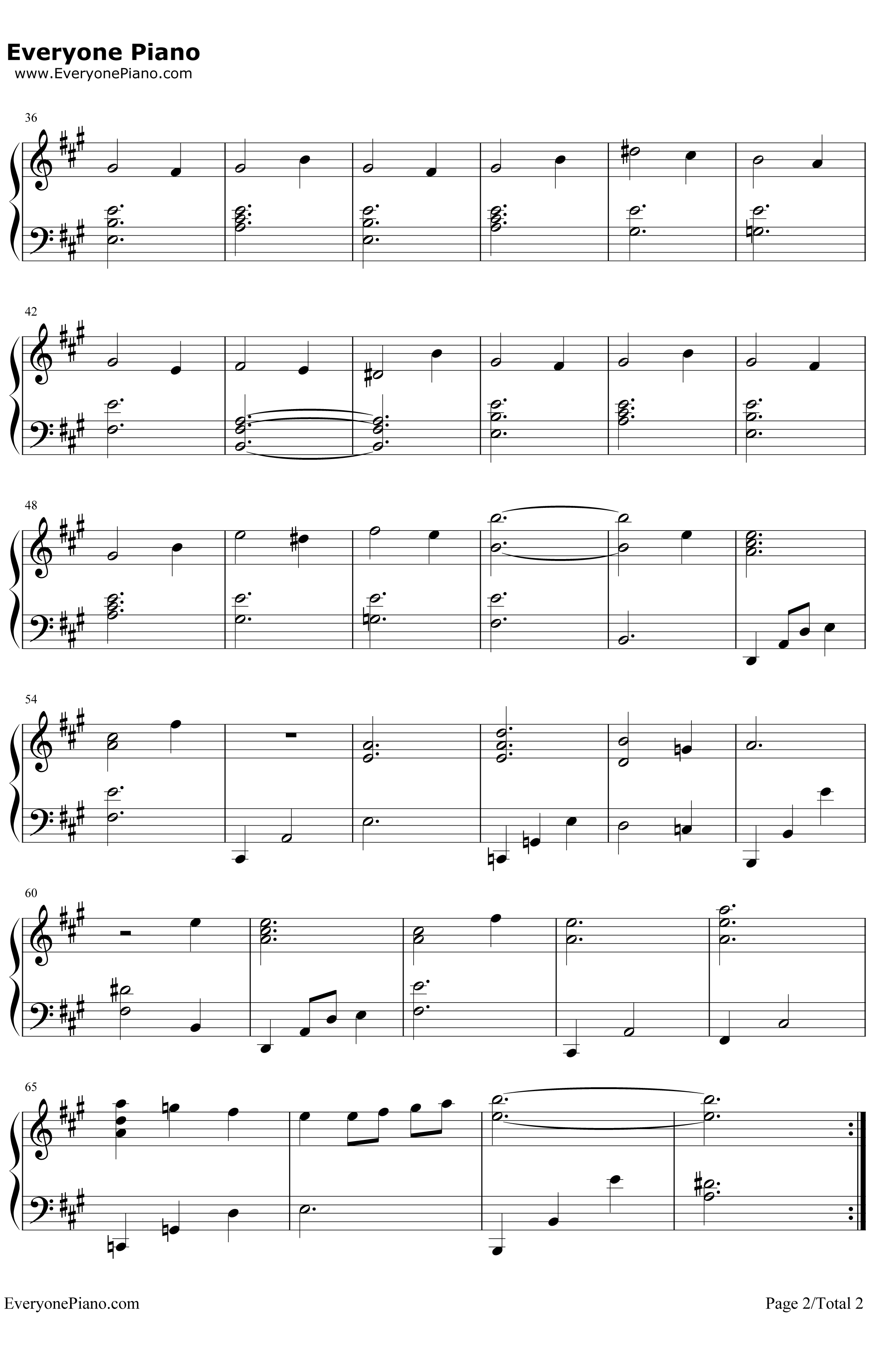 Aryll's Theme钢琴谱-近藤浩治-塞尔达传说风之杖2